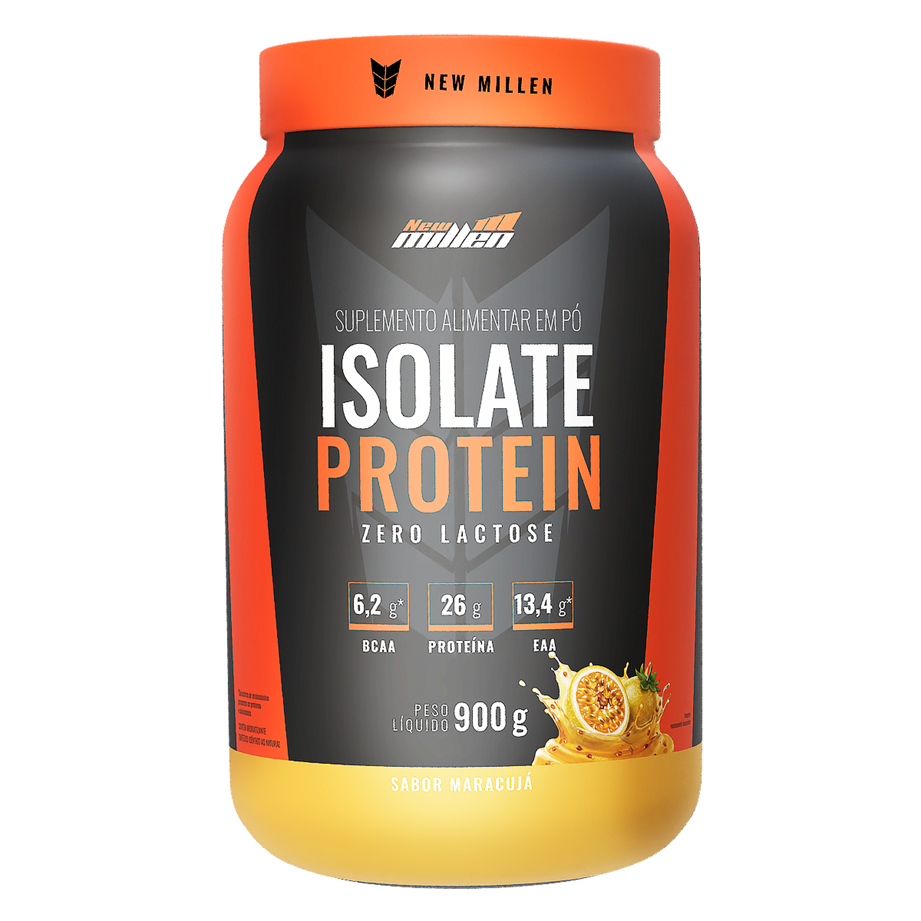 Whey Protein Maracuj&aacute; Isolate New Millen Pote 900g