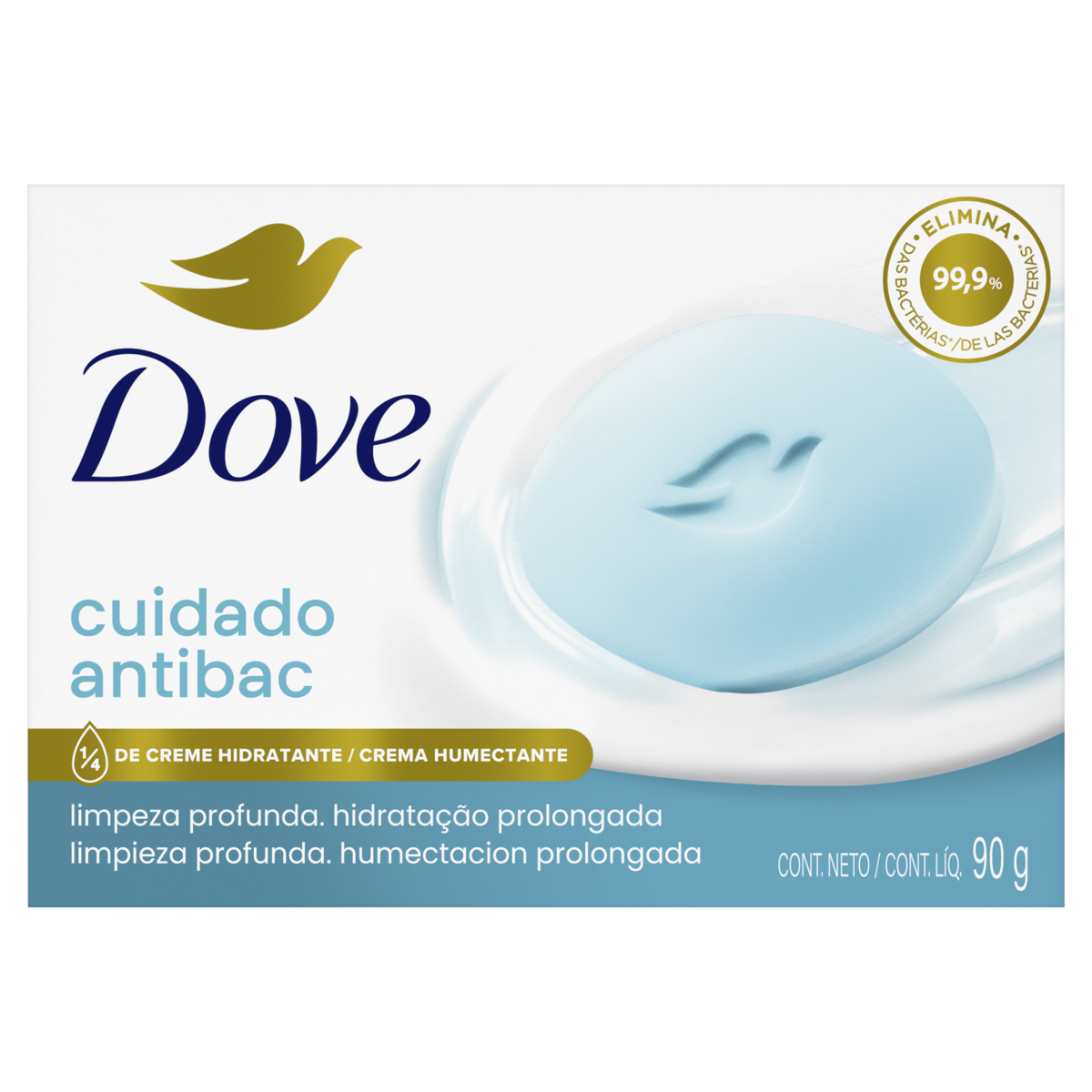 Sabonete em Barra Cuidado Antibac Dove Caixa 90g