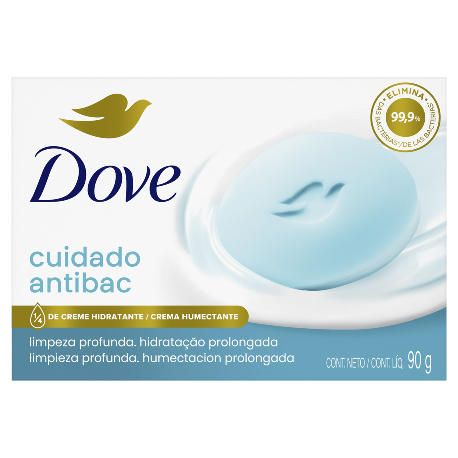 Sabonete em Barra Cuidado Antibac Dove Caixa 90g