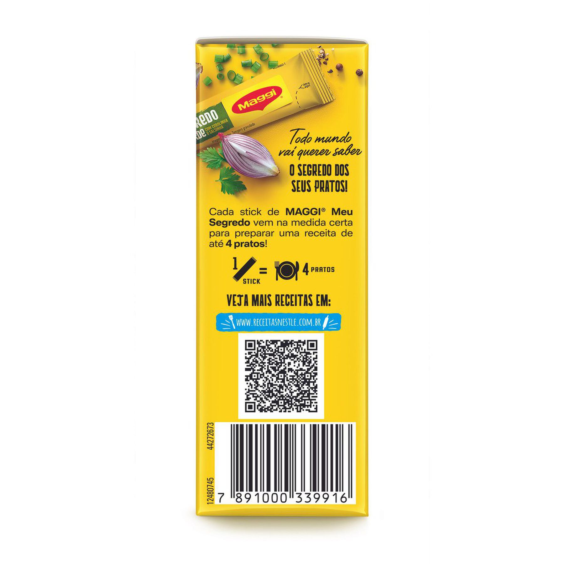 Tempero Granulado Cheiro Verde com Cebolinha e Salsinha Maggi Meu Segredo 49g