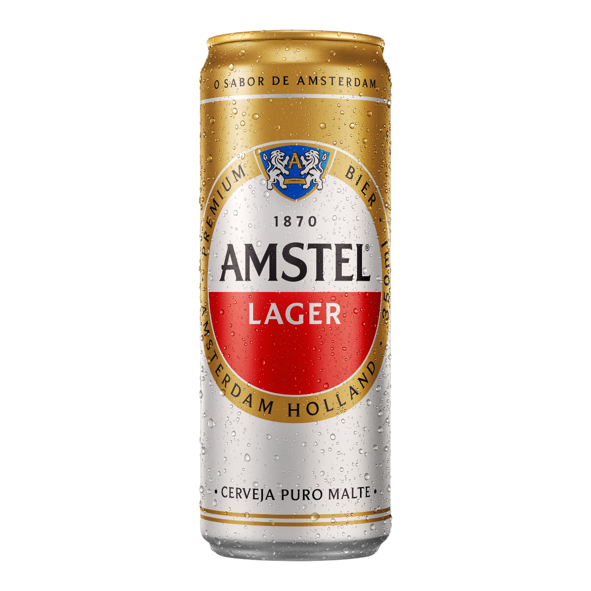 Cerveja Lager Puro Malte Amstel Lata 350ml