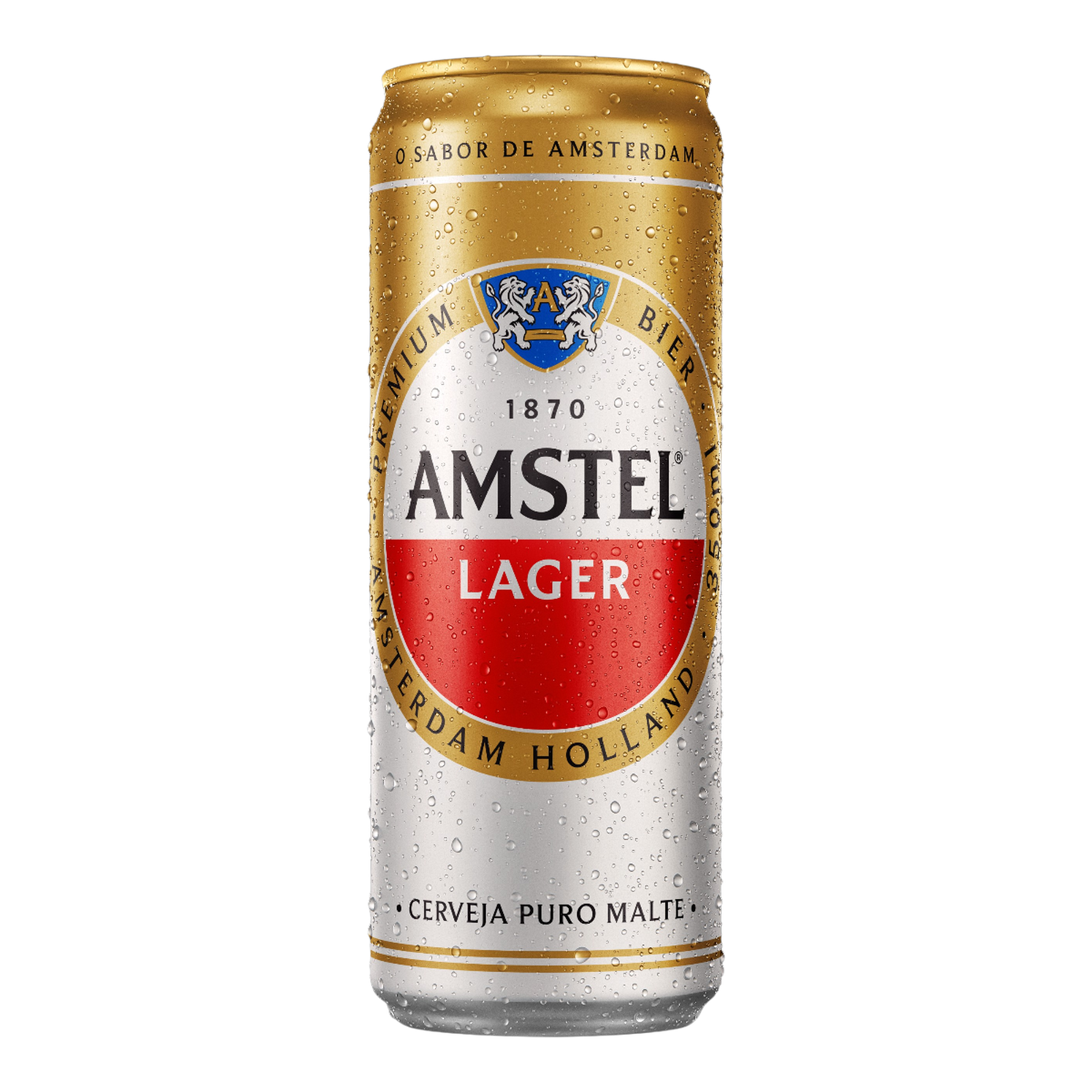 Cerveja Lager Puro Malte Amstel Lata 350ml