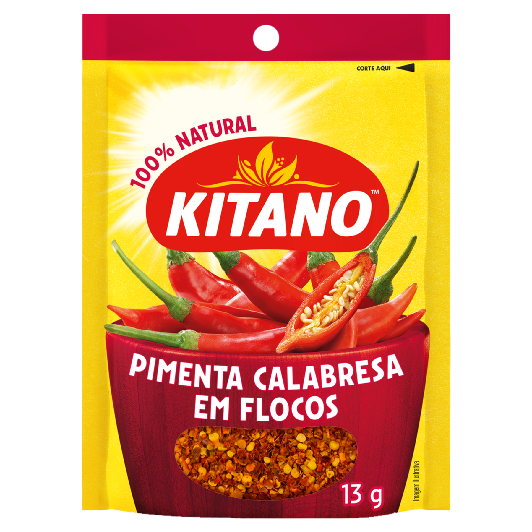 Pimenta-Calabresa em Flocos Kitano Pacote 13g