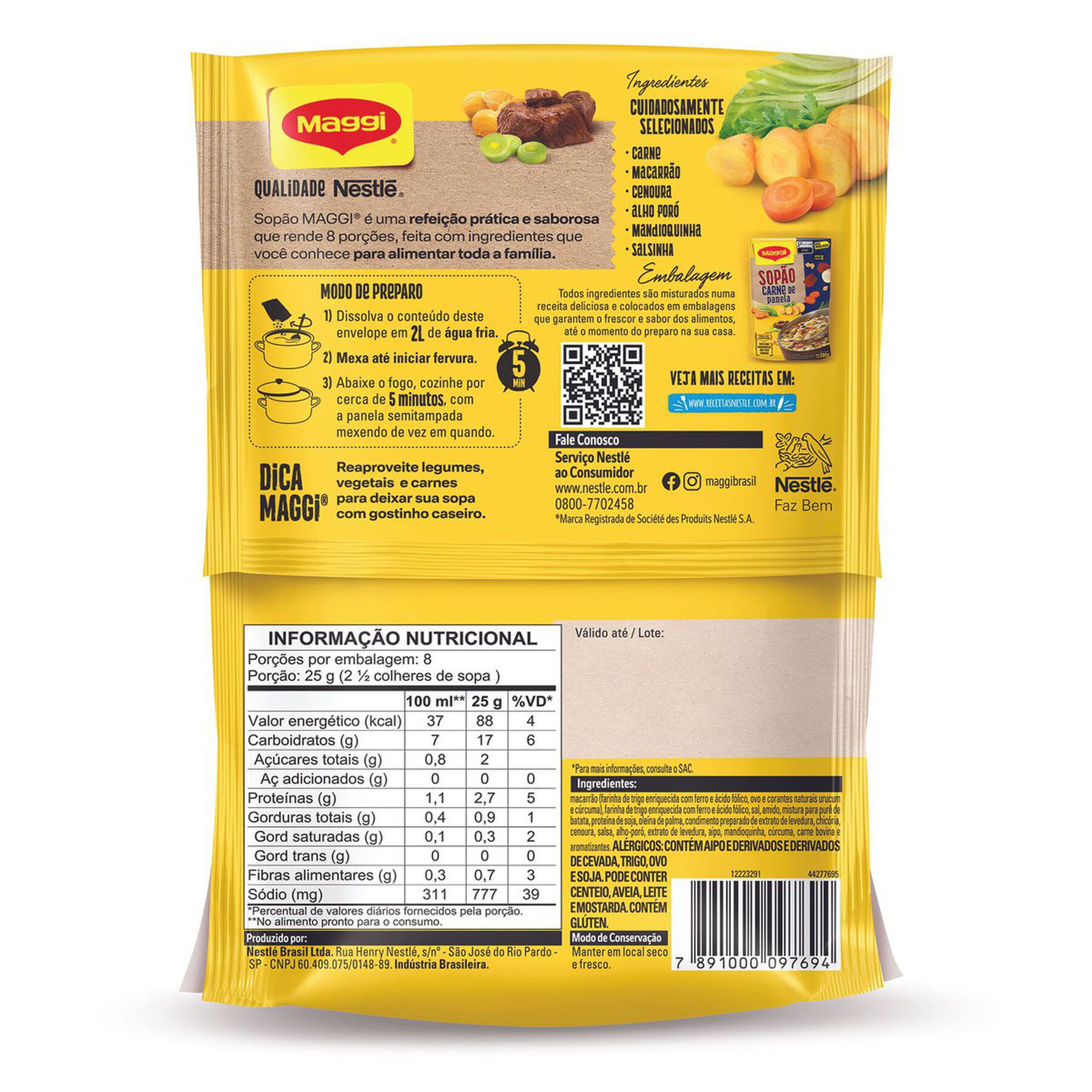 Sopão Carne de Panela Maggi Sachê 200g
