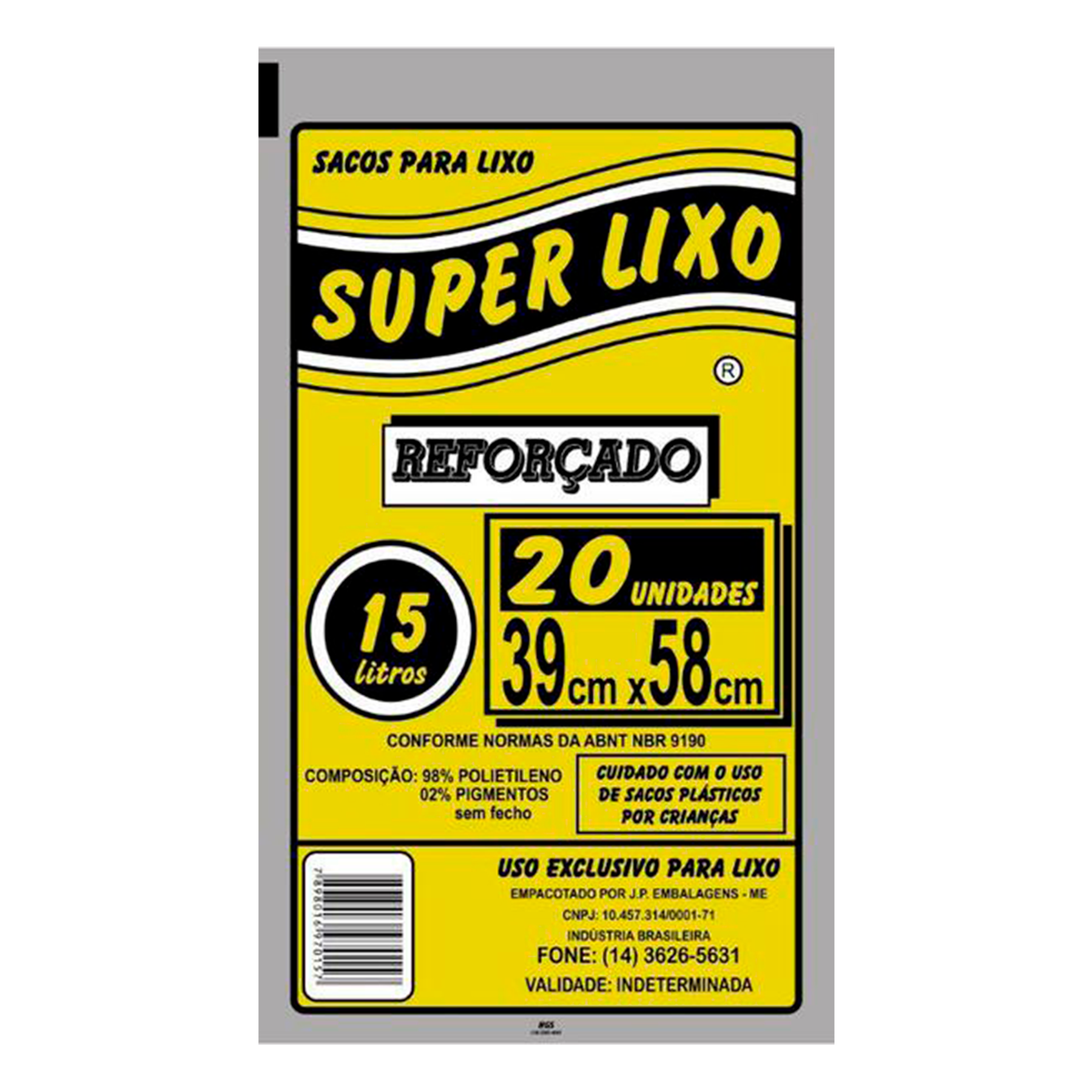 Saco Lixo Super Lixo 15l Com 20