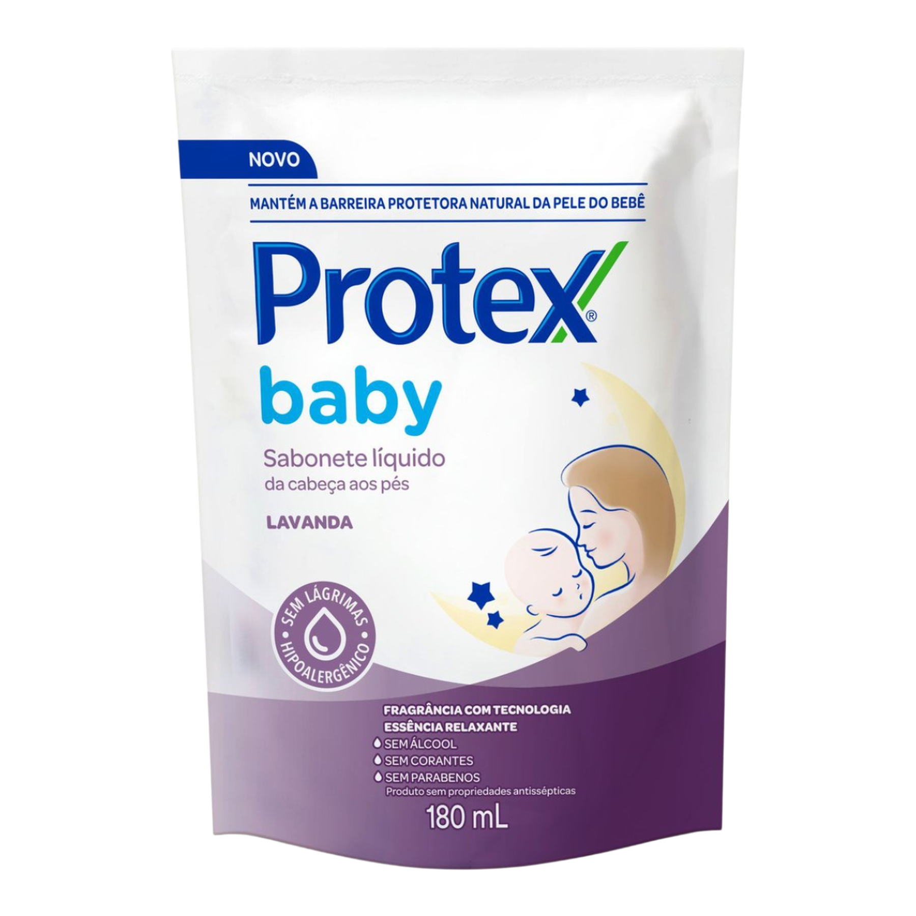 Sabonete L&iacute;quido Lavanda Protex Baby Sach&ecirc; 180ml
