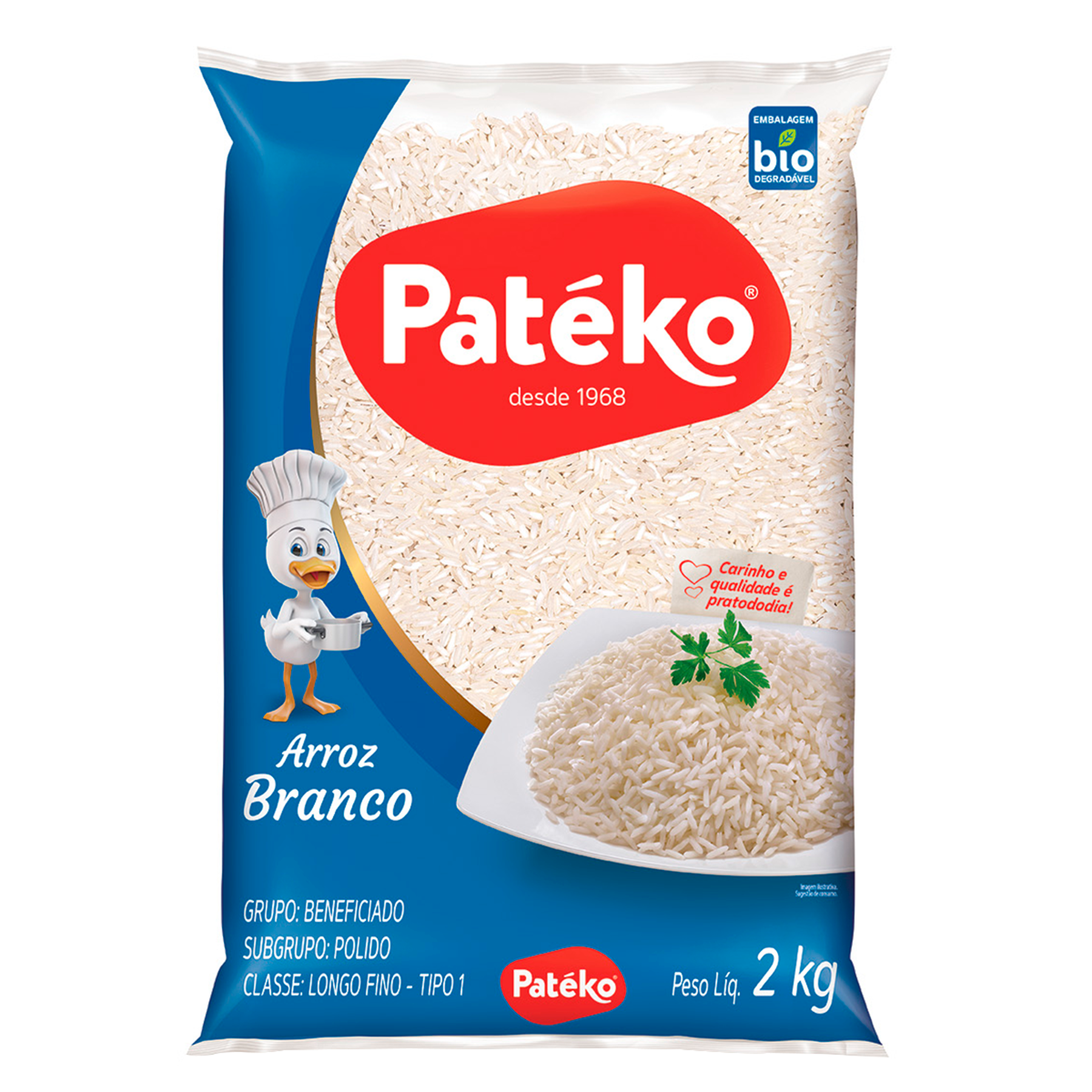 Arroz Branco Pat&eacute;ko Tipo 1 Pacote 2kg