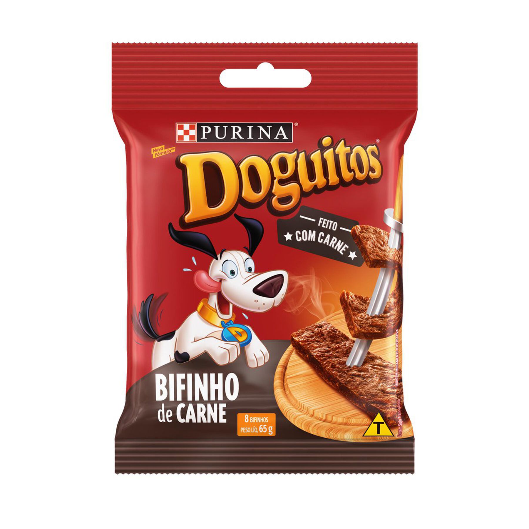 Petisco para Cães Bifinho de Carne Purina Doguitos Pacote 65g