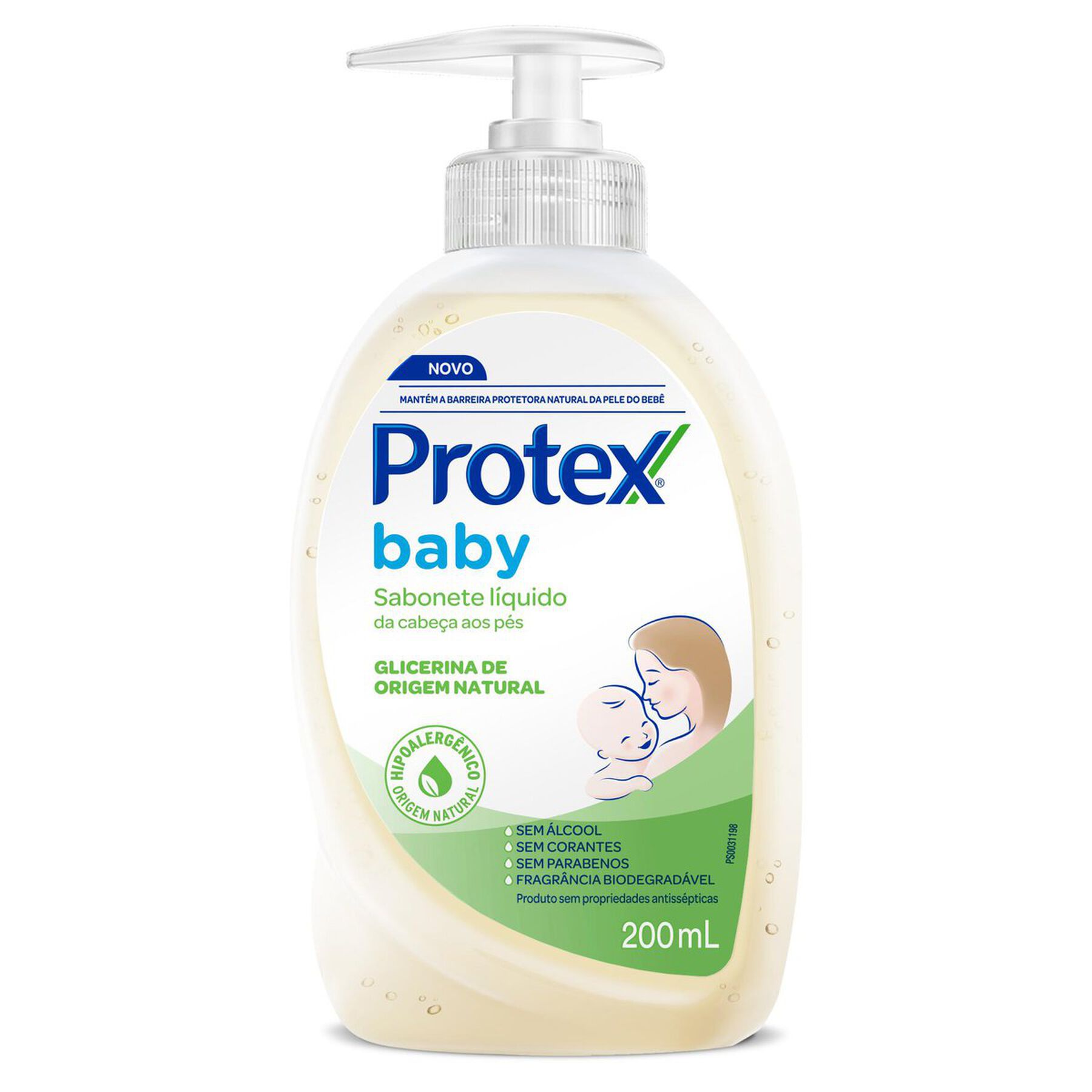 Sabonete Líquido da Cabeça aos Pés Glicerina Protex Baby Frasco 200ml
