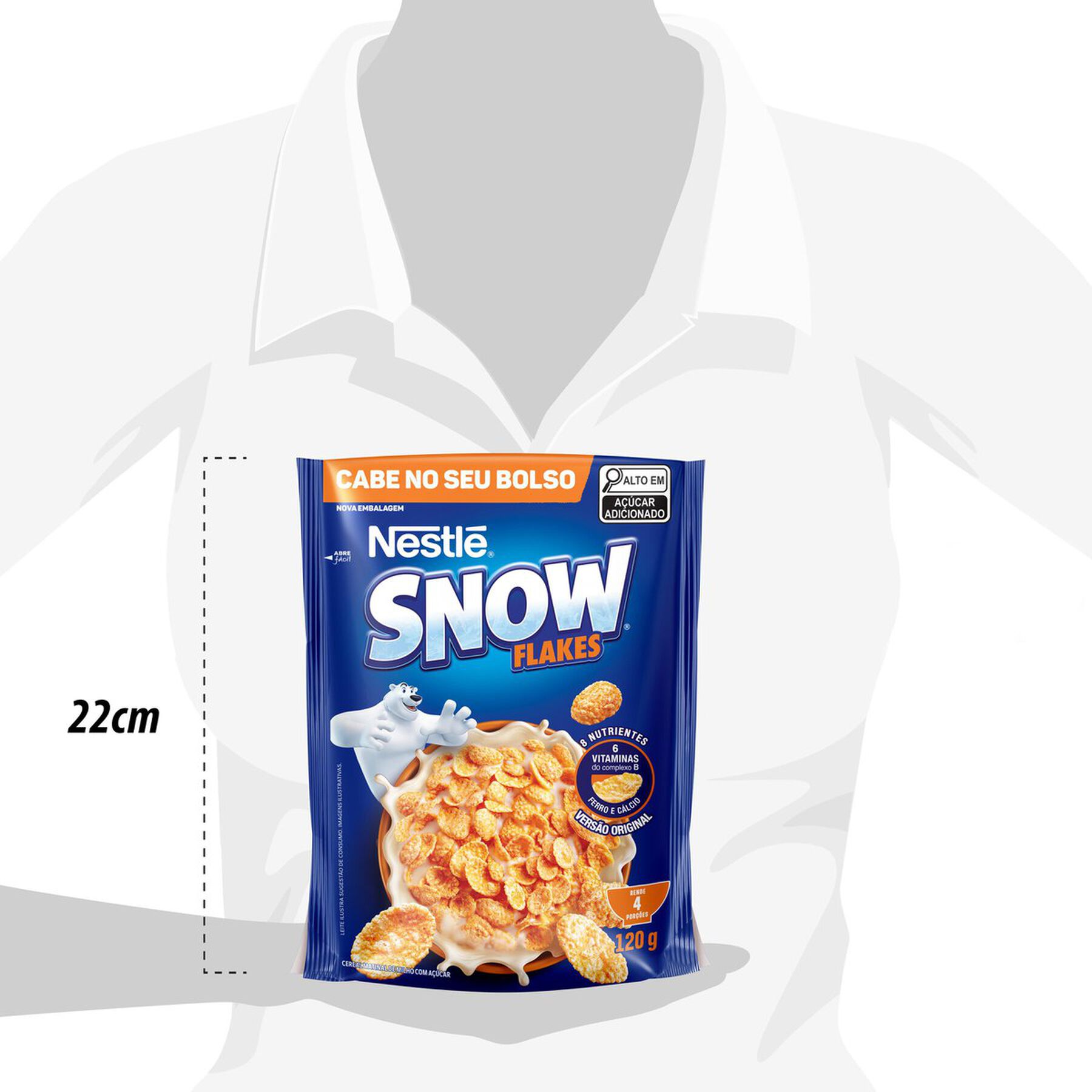 Cereal Snow Flakes Nestl&eacute; Sach&ecirc; 120g&nbsp;