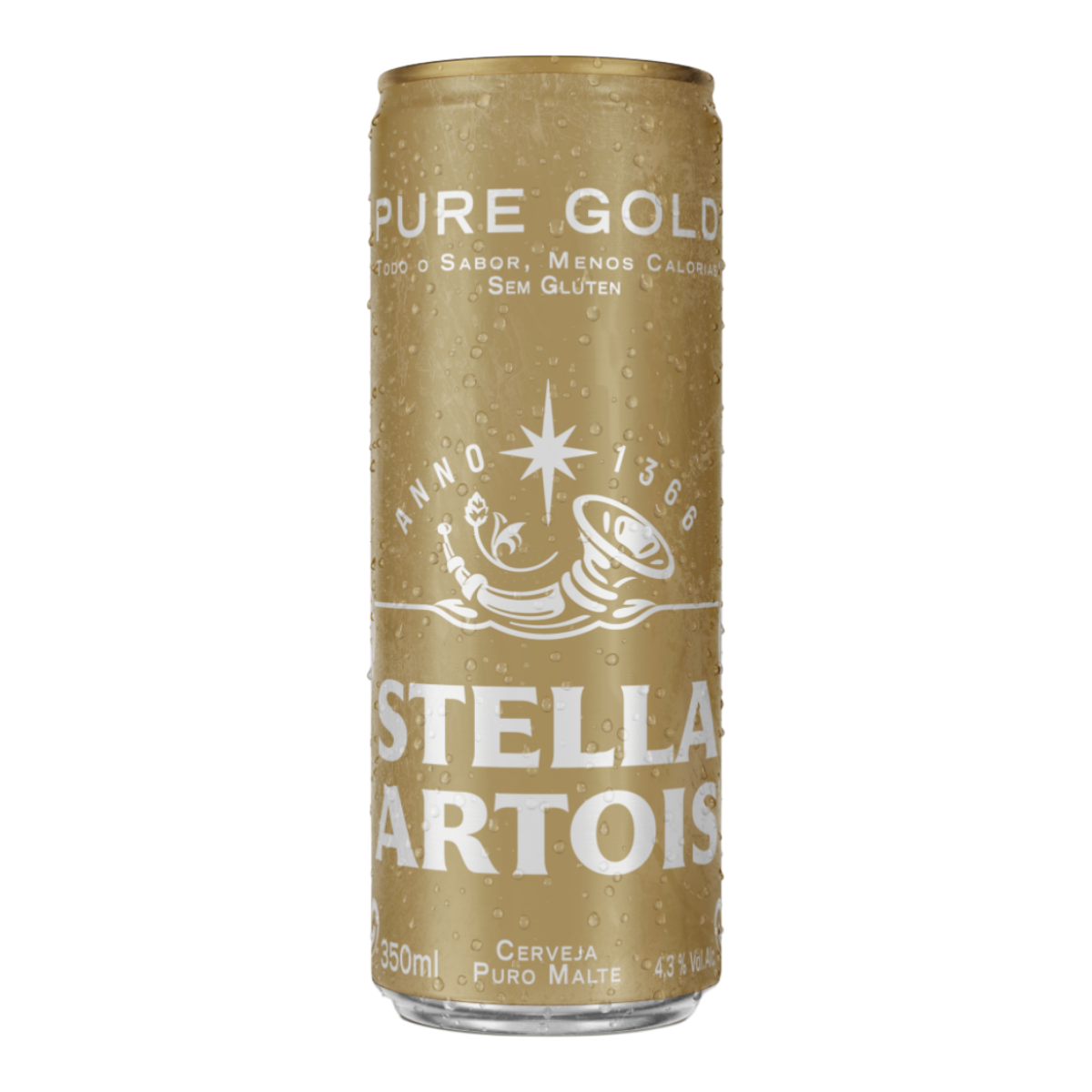 Cerveja Puro Malte Pure Gold Sem Gl&uacute;ten Stella Artois Lata 350ml