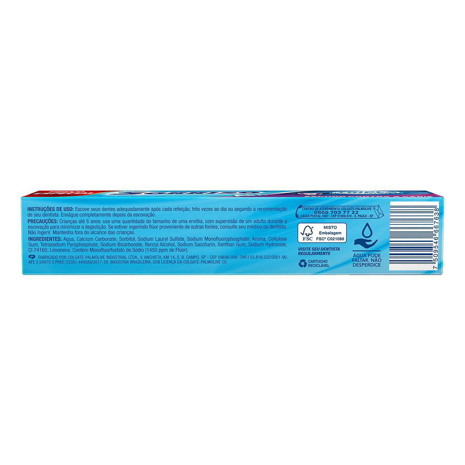 Creme Dental Sorriso Tripla Limpeza Completa Caixa 120g&nbsp;