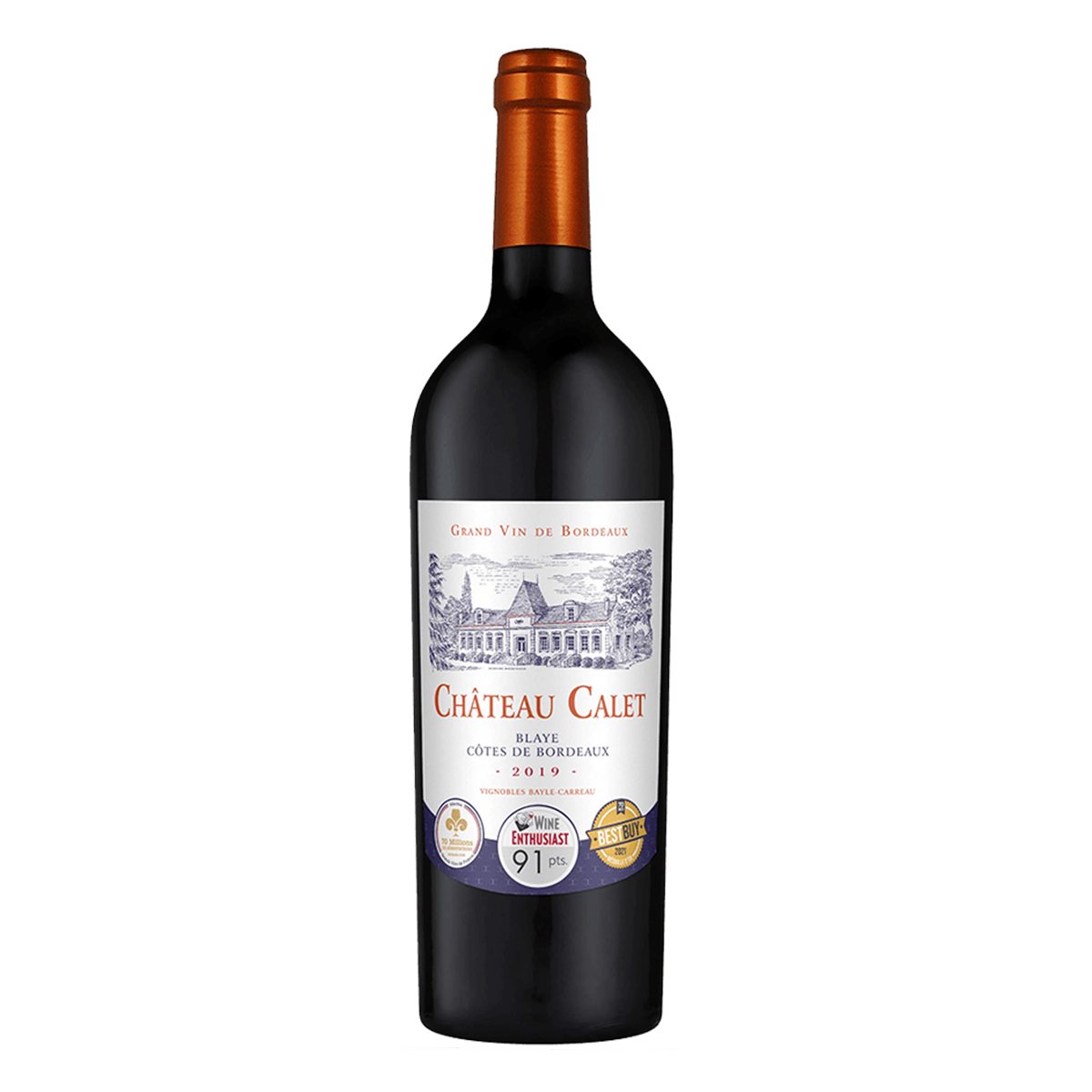 Vinho Tinto Ch&acirc;teau Calet Garrafa 750ml