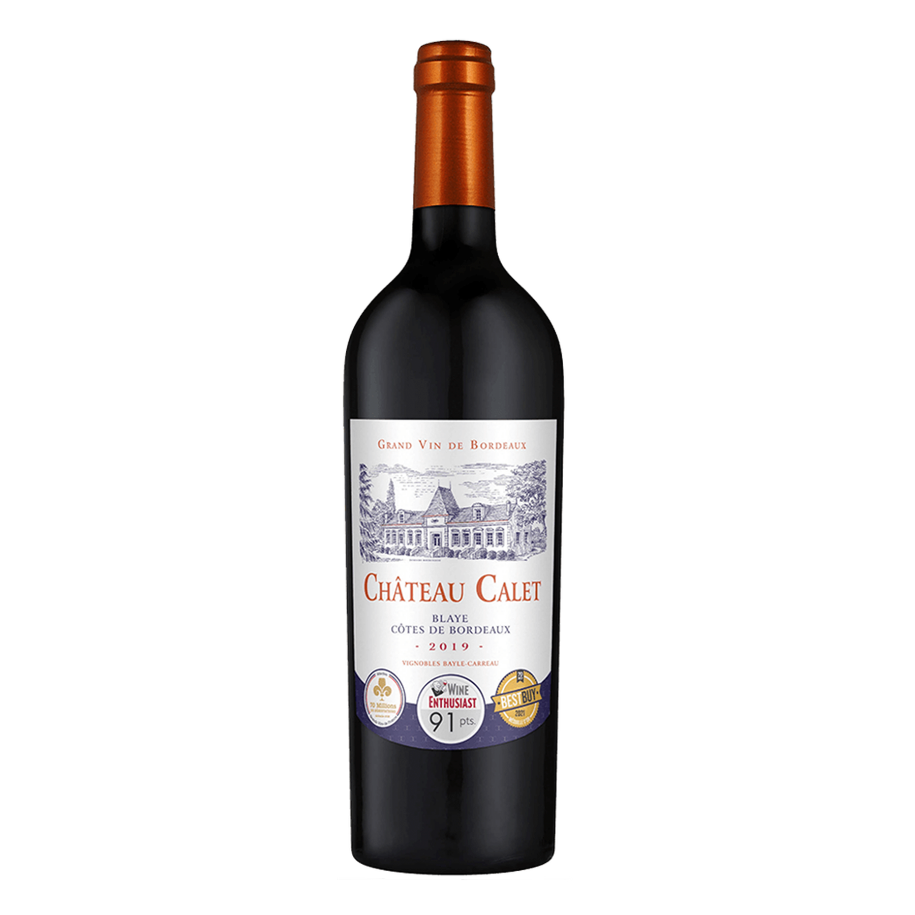 Vinho Tinto Ch&acirc;teau Calet Garrafa 750ml