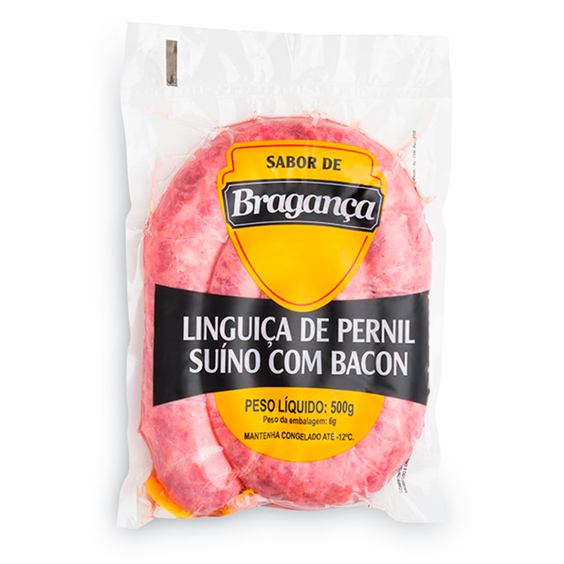 Lingui&ccedil;a de Pernil Su&iacute;no com Bacon Sabor de Bragan&ccedil;a 500g