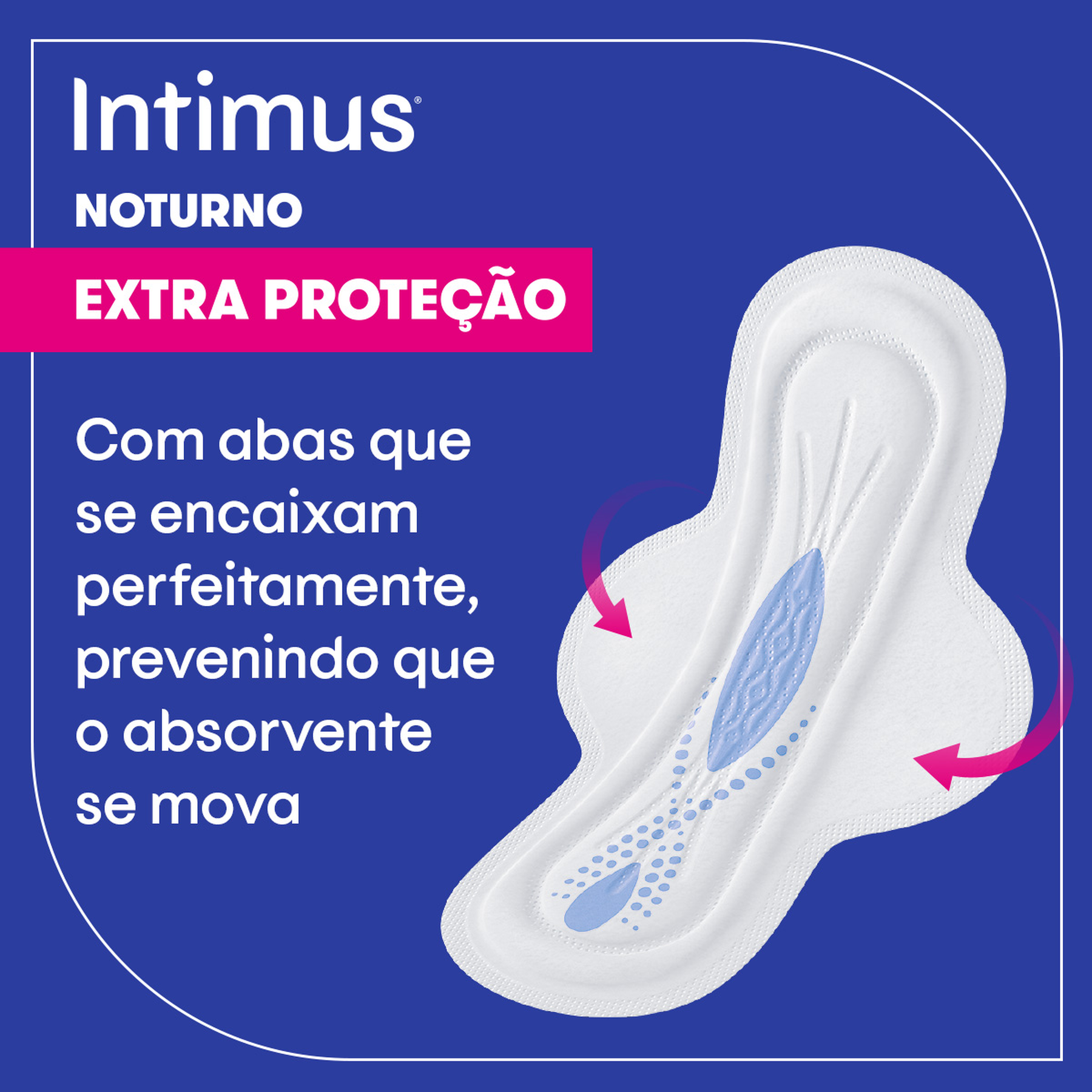 Absorvente com Abas Seca Noturno Intimus Pacote 30 Unidades Leve Mais Pague Menos