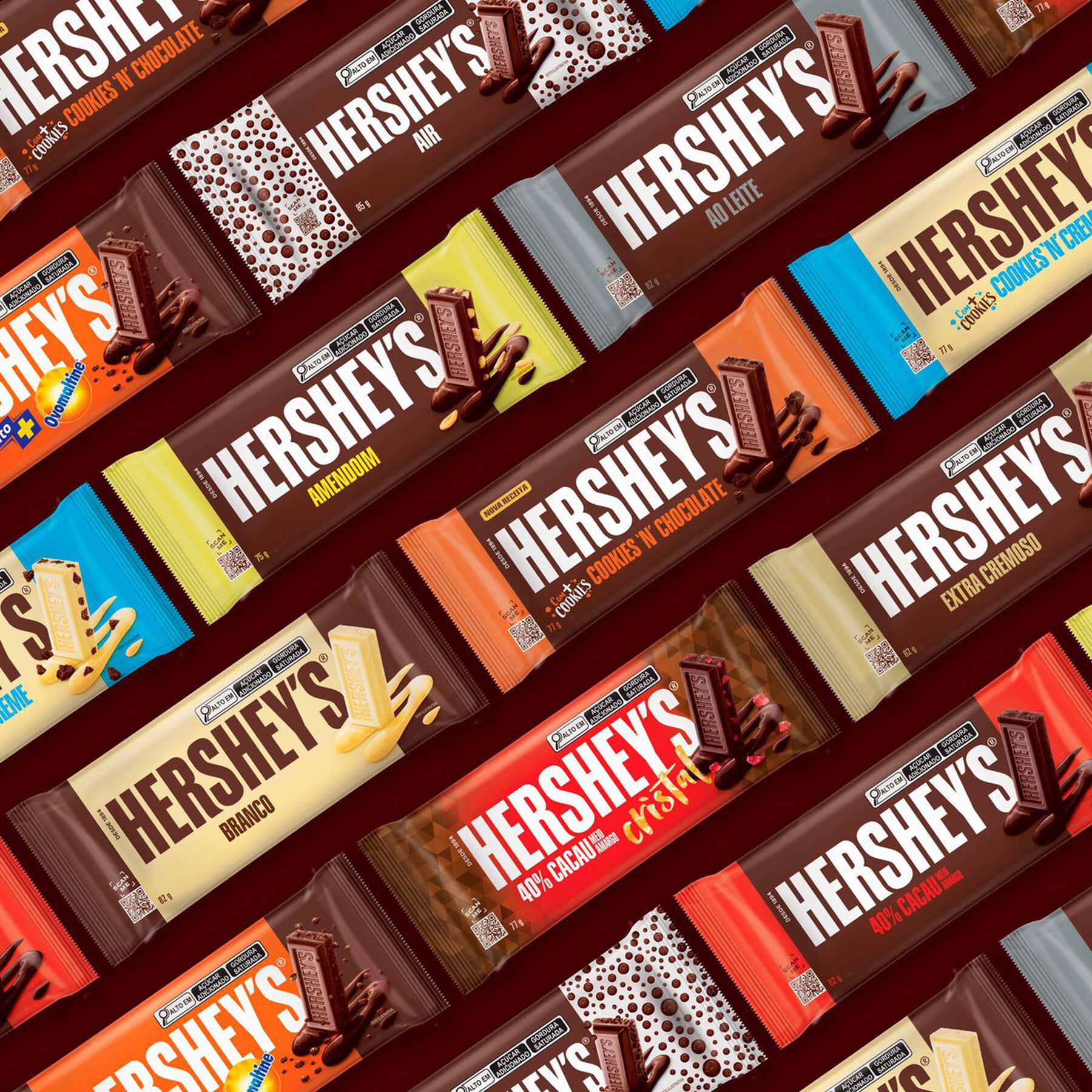 Barra de Chocolate ao Leite Hershey's Pacote 82g