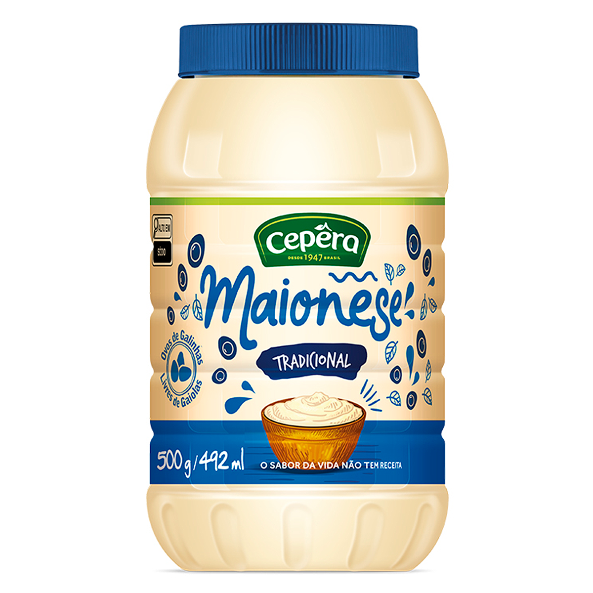 Maionese Tradicional Cep&ecirc;ra Pote 500g