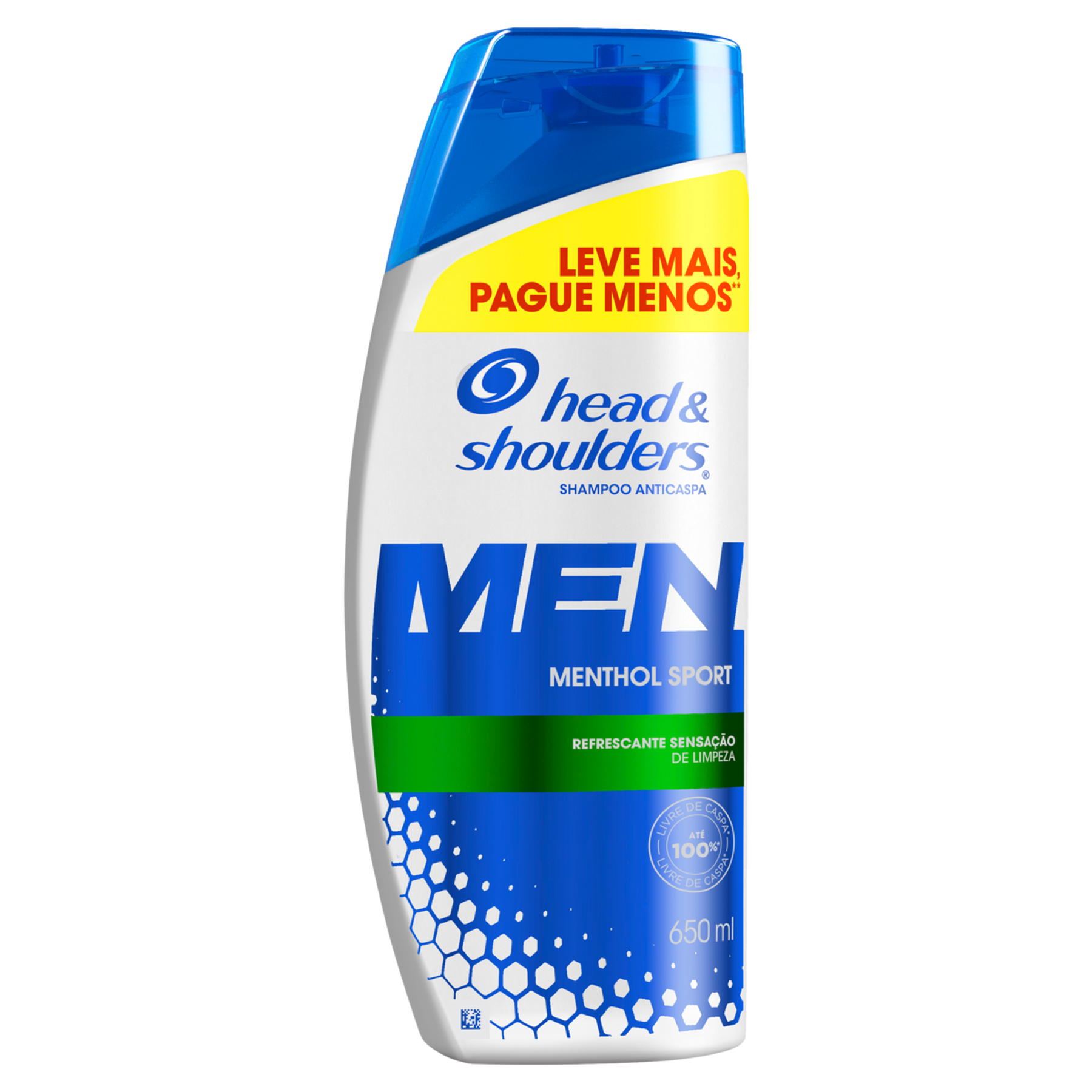 Shampoo Anticaspa Menthol Sport Head e Shoulders Men Frasco 650ml - Embalagem Leve Mais Pague Menos