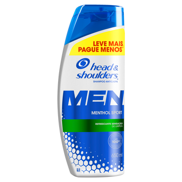 Shampoo Anticaspa Menthol Sport Head e Shoulders Men Frasco 650ml - Embalagem Leve Mais Pague Menos