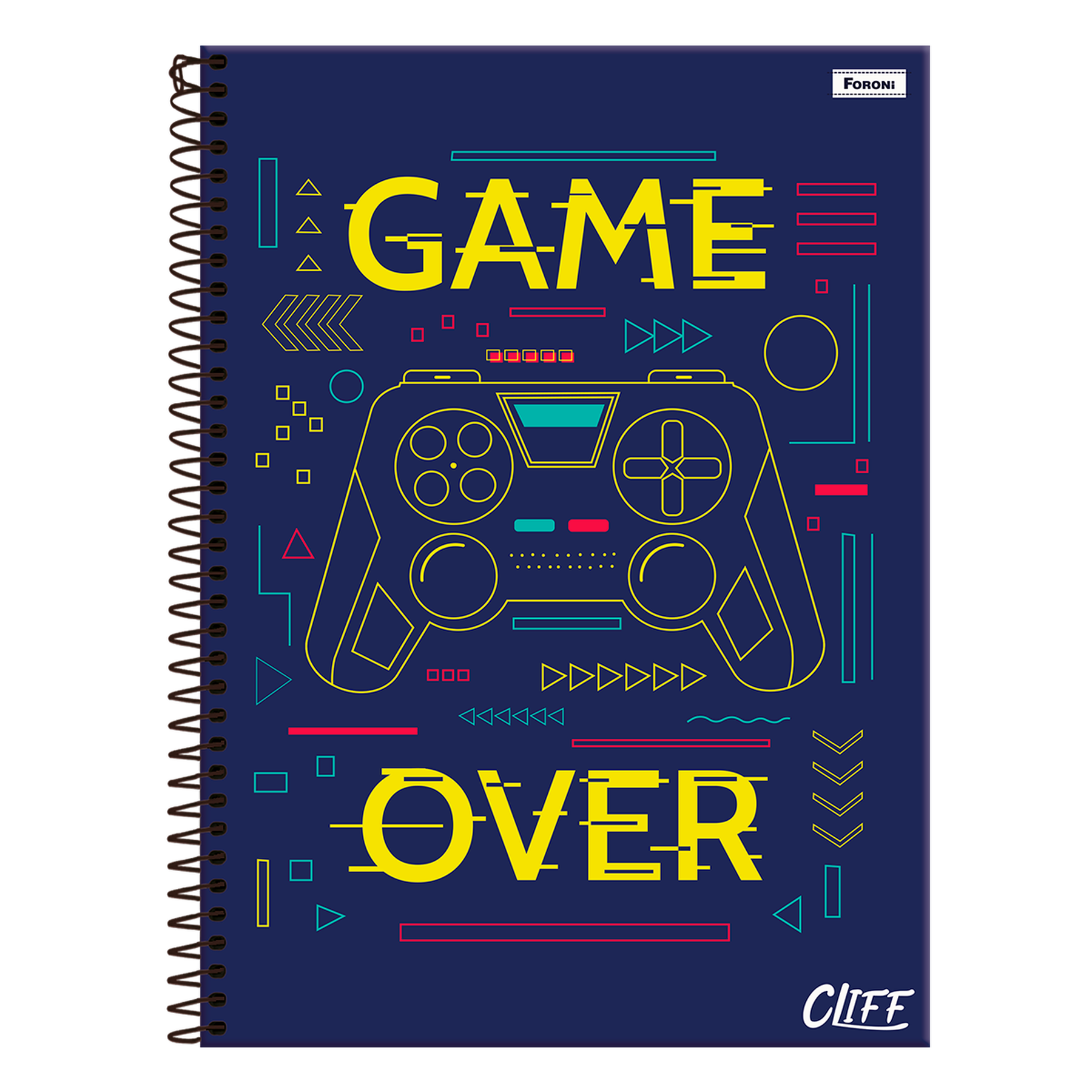 Caderno Universit&aacute;rio Capa Dura Cliff Masculino Foroni C/80 Folhas