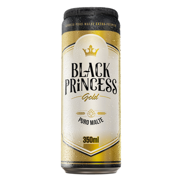 Cerveja Premium Puro Malte Gold Black Princess Lata 350ml