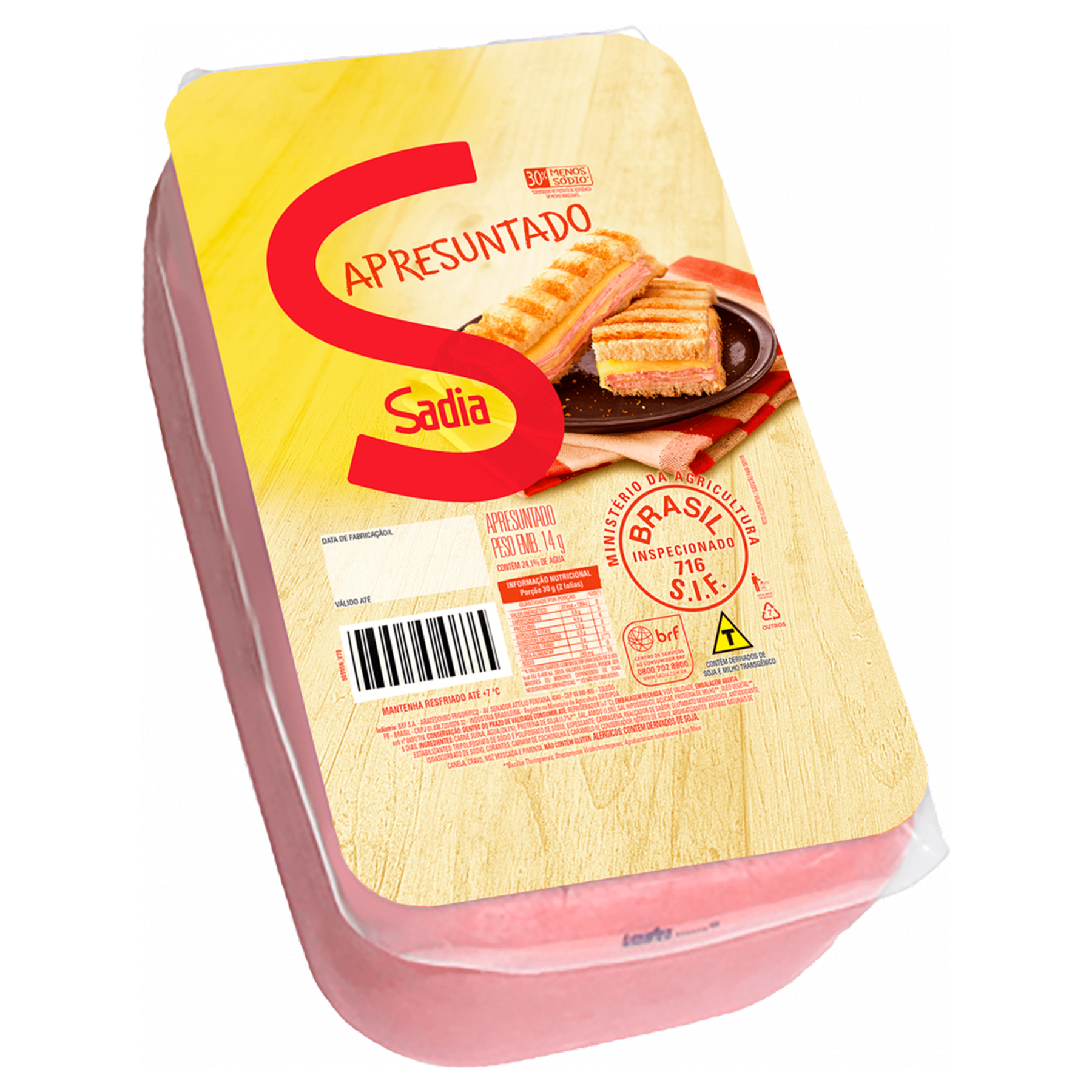 Apresuntado Fatiado Sadia aprox. 150g