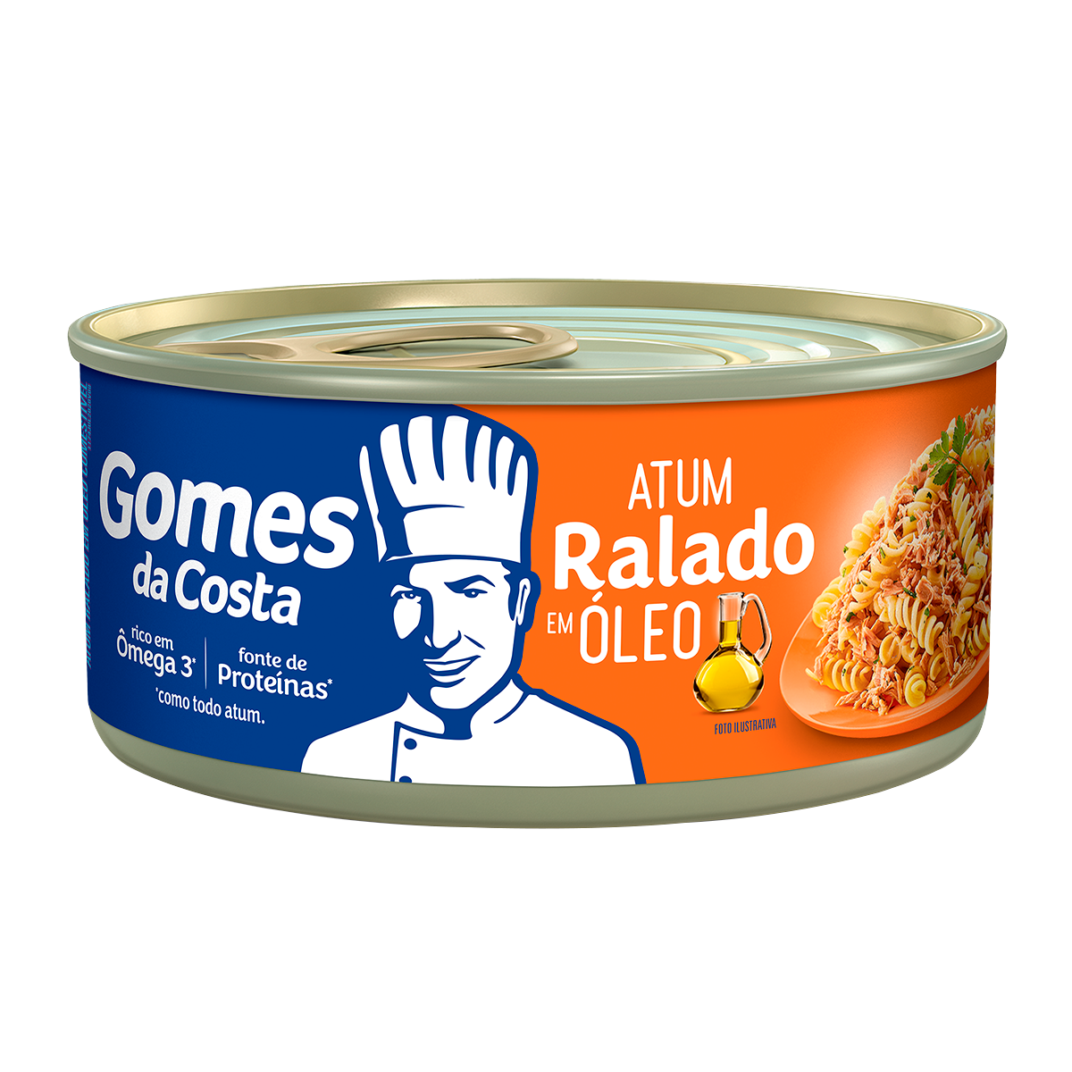 Atum Ralado em &Oacute;leo Gomes da Costa Lata 170g