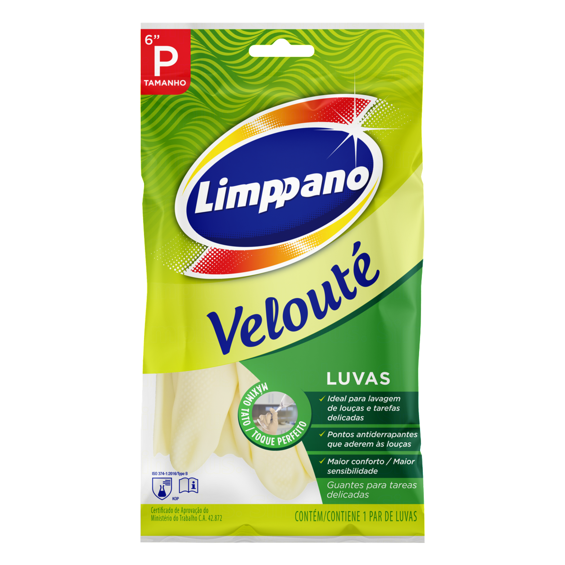 Luva Velouté Limppano Tam. P