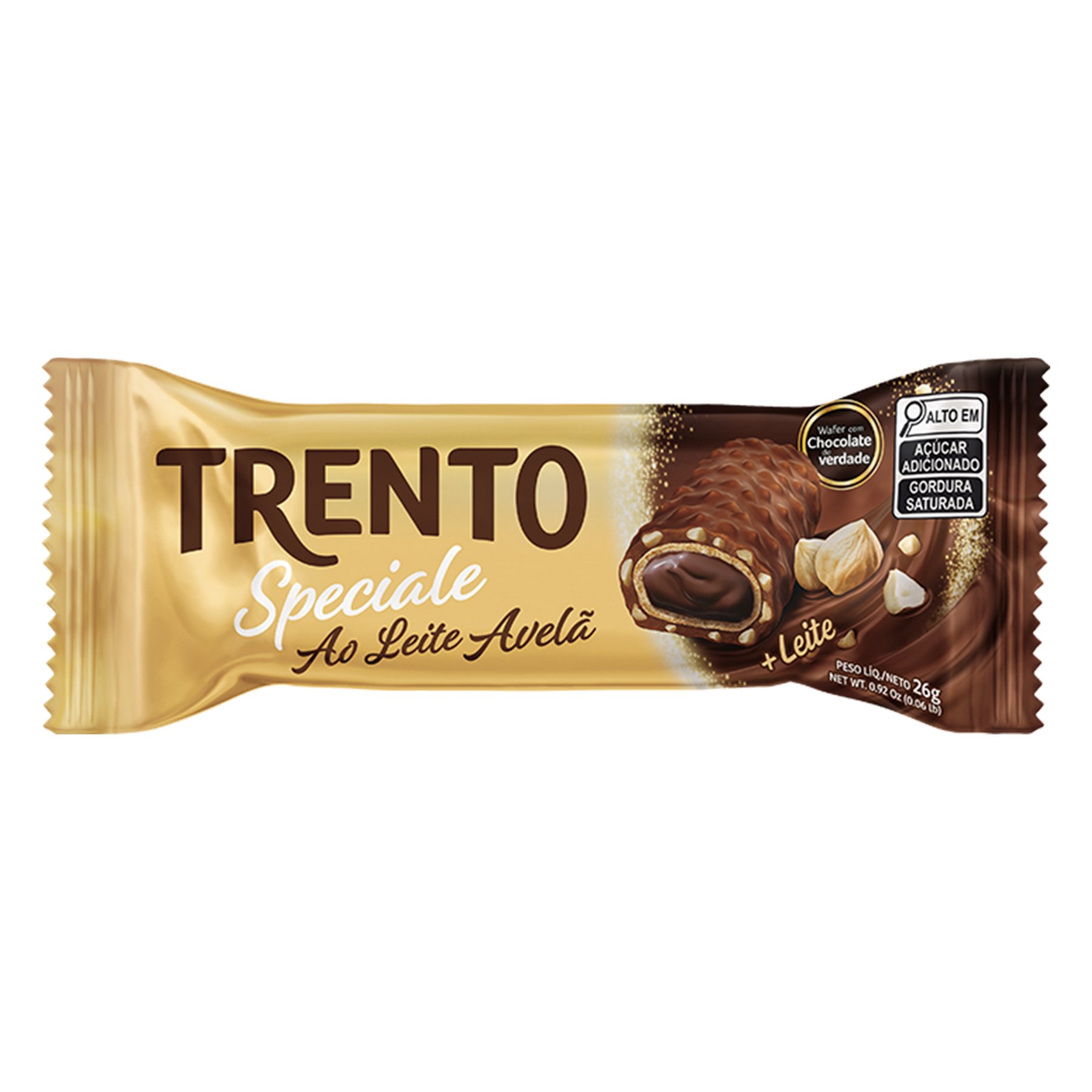 Wafer Chocolate ao Leite Trento Speciale Pacote 26g