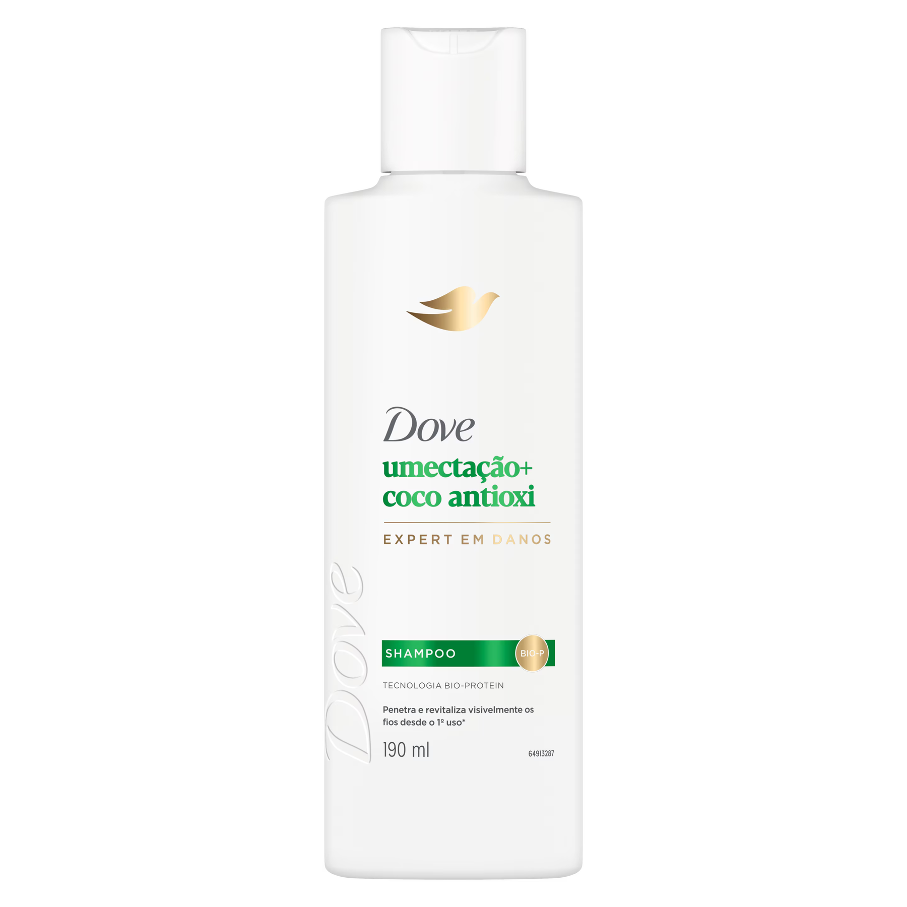 Shampoo Dove Umecta&ccedil;&atilde;o + Coco Antioxi Frasco 190ml