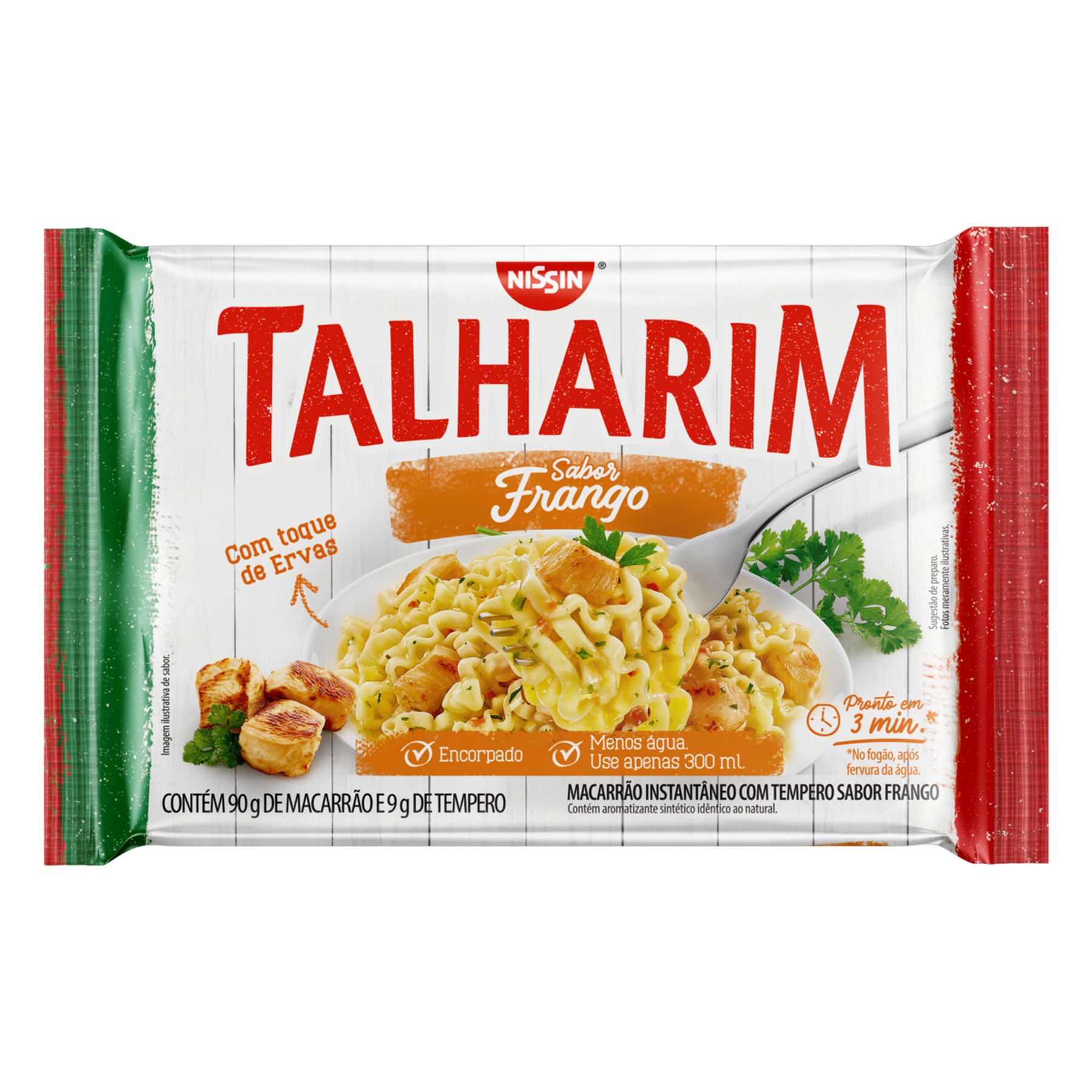 Macarrão Instantâneo Frango Nissin Miojo Talharim Pacote 99g