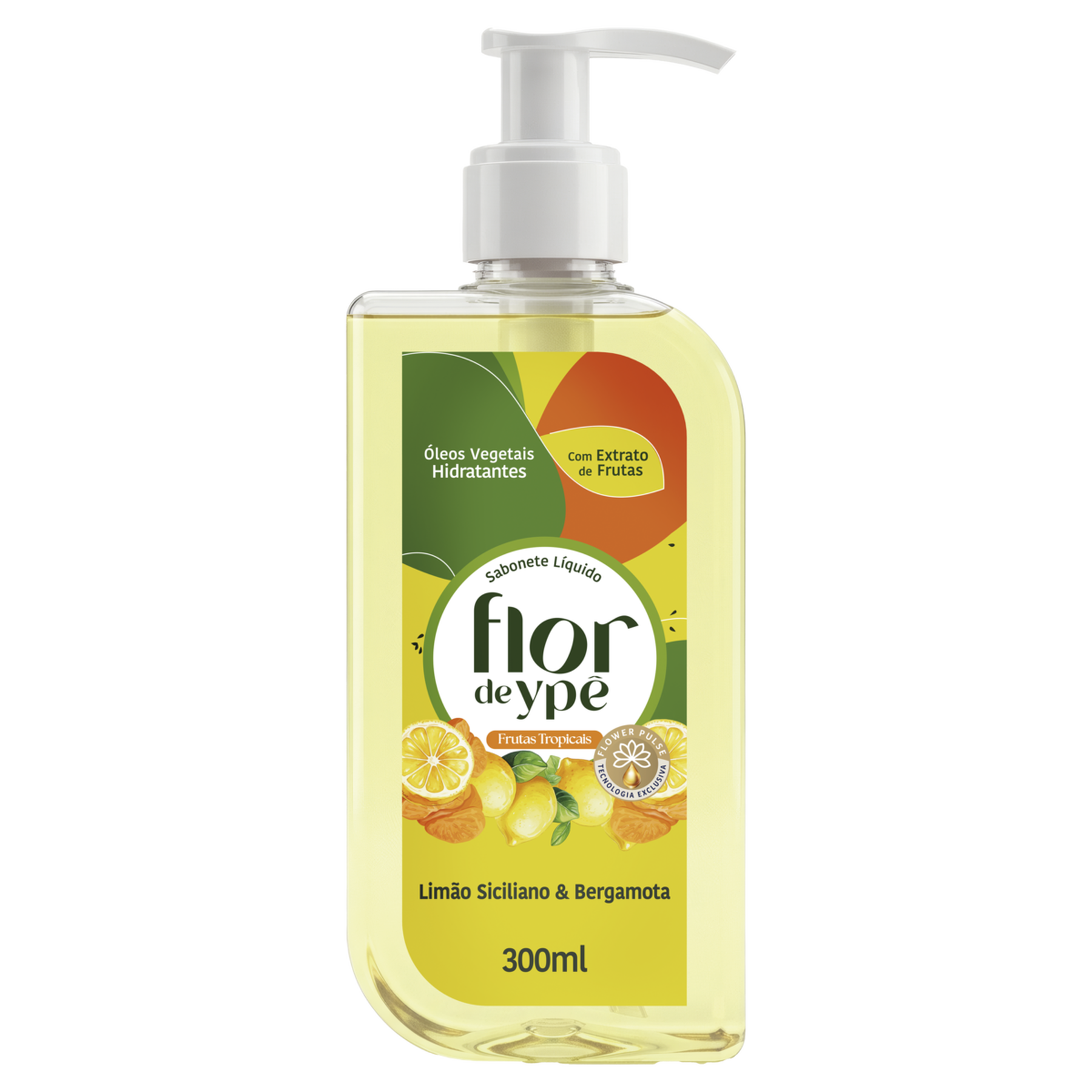 Sabonete L&iacute;quido Lim&atilde;o Siciliano e Bergamota Flor de Yp&ecirc; Frasco 300ml