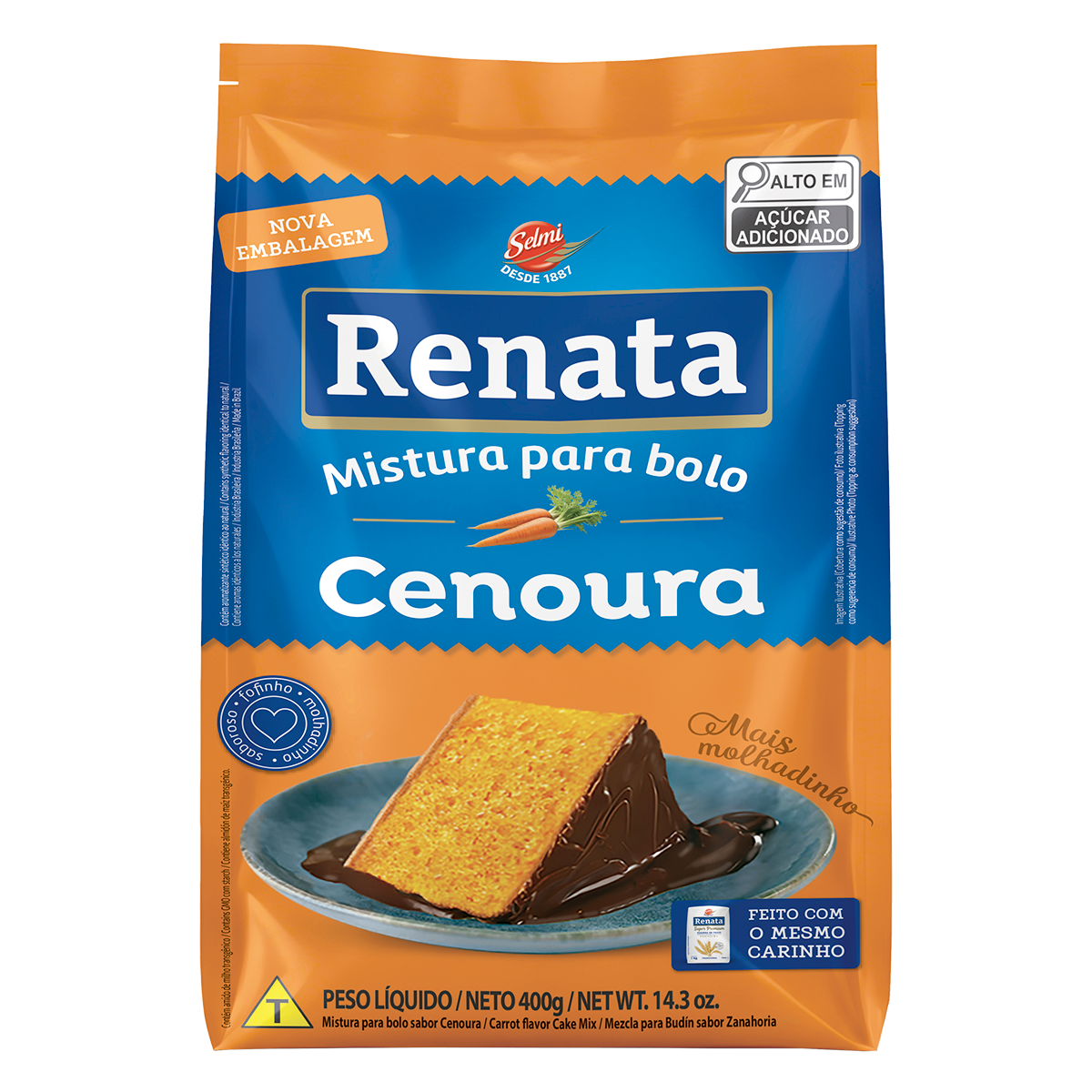 Mistura para Bolo Cenoura Renata Pacote 400g