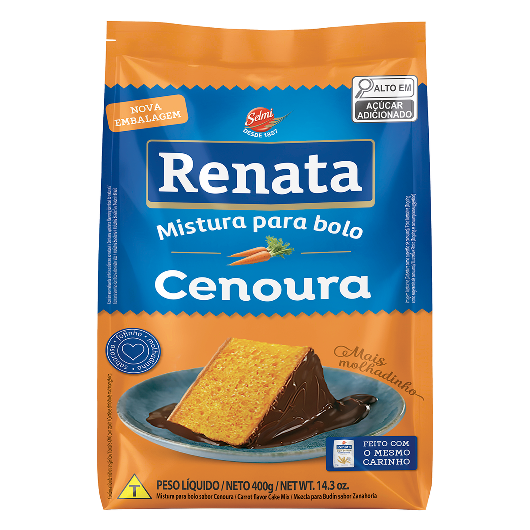 Mistura para Bolo Cenoura Renata Pacote 400g