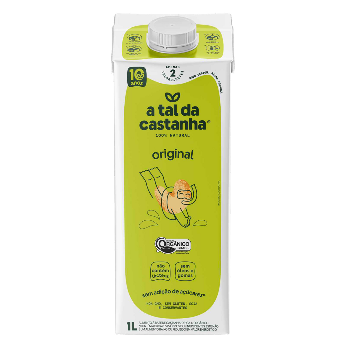 Bebida &agrave; Base de Castanha-de-Caju Org&acirc;nica Original A Tal da Castanha Caixa 1l