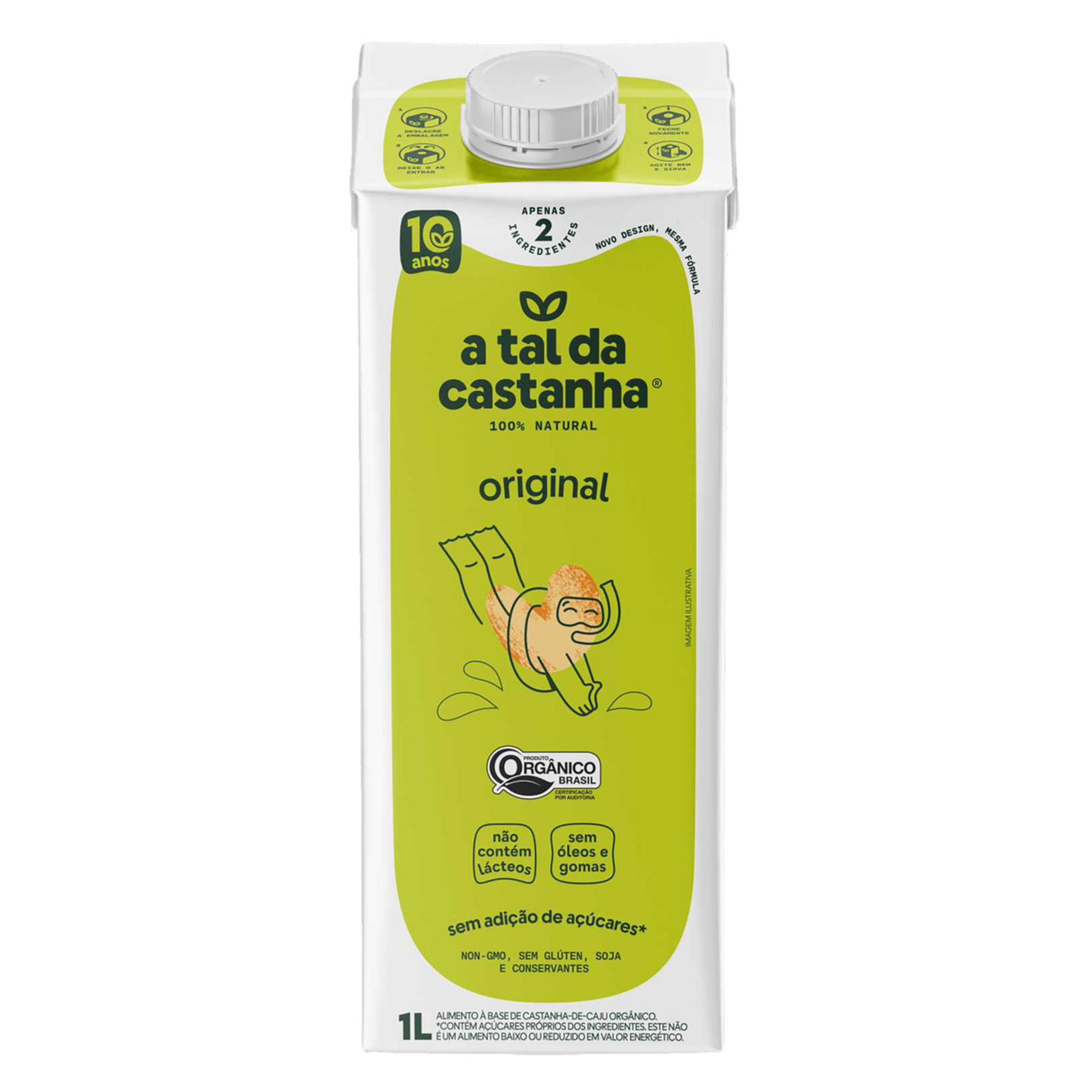 Bebida &agrave; Base de Castanha-de-Caju Org&acirc;nica Original A Tal da Castanha Caixa 1l