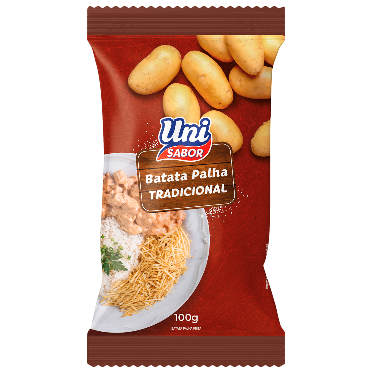 Batata Palha Tradicional Uni Sabor Pacote 100g