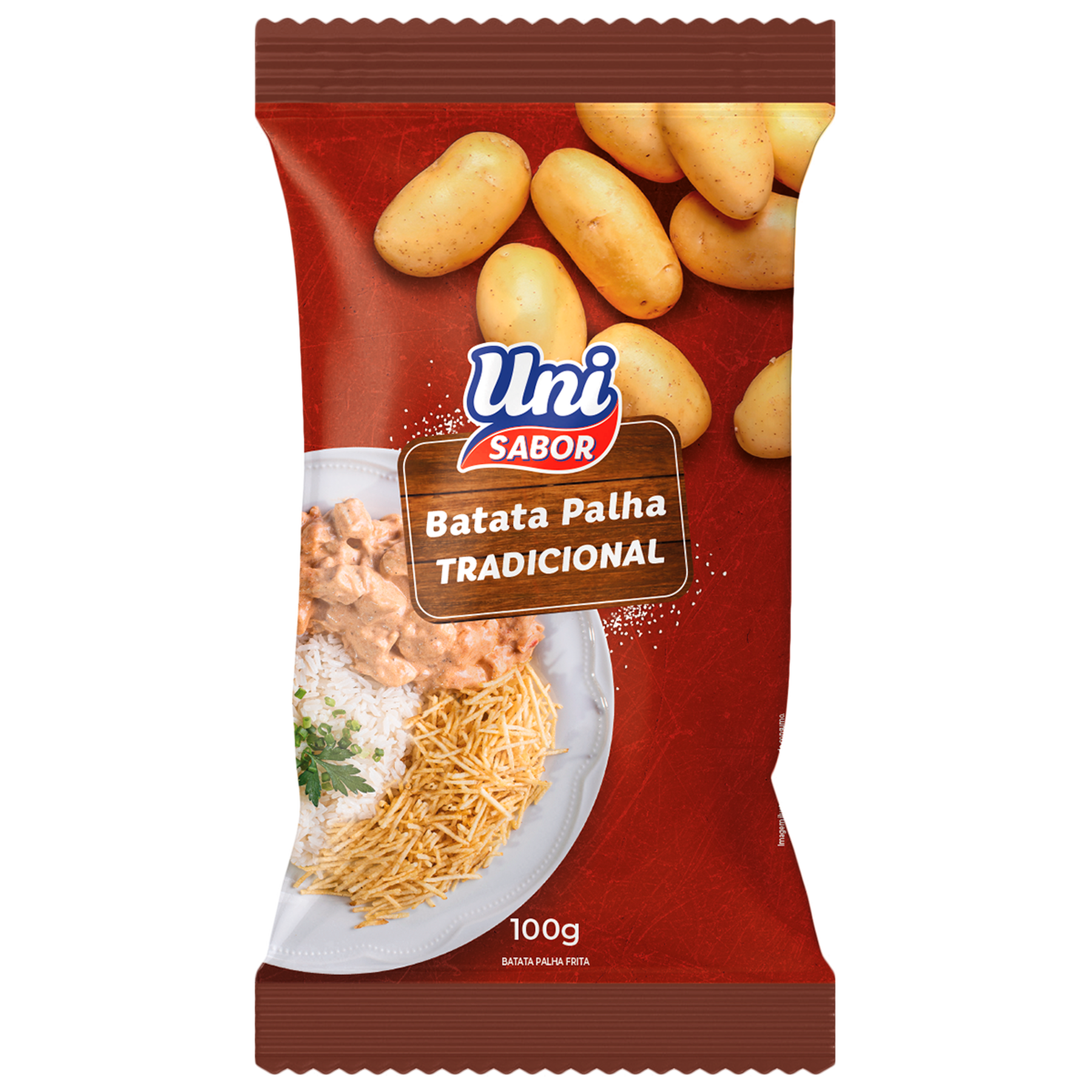 Batata Palha Tradicional Uni Sabor Pacote 100g