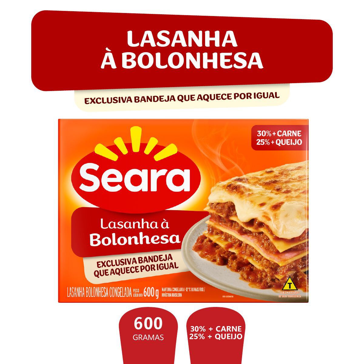 Lasanha bolonhesa Seara 600g