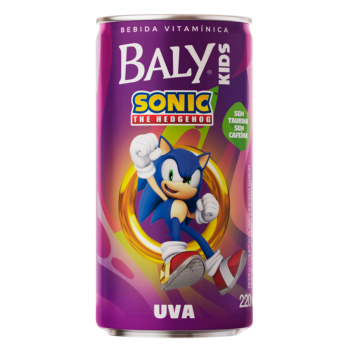 Bebida Vitam&iacute;nica Uva Baly Kids Lata 220ml