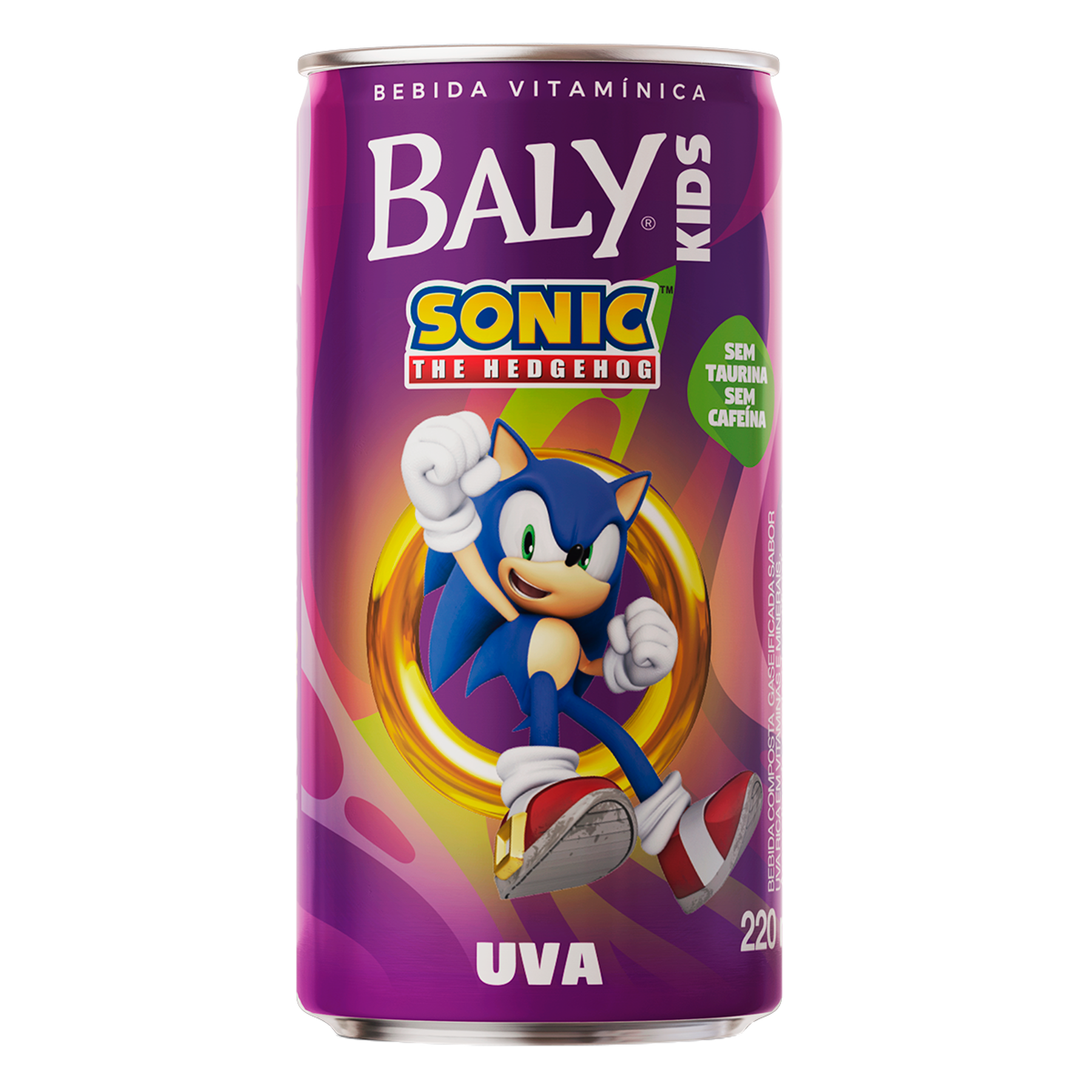 Bebida Vitam&iacute;nica Uva Baly Kids Lata 220ml