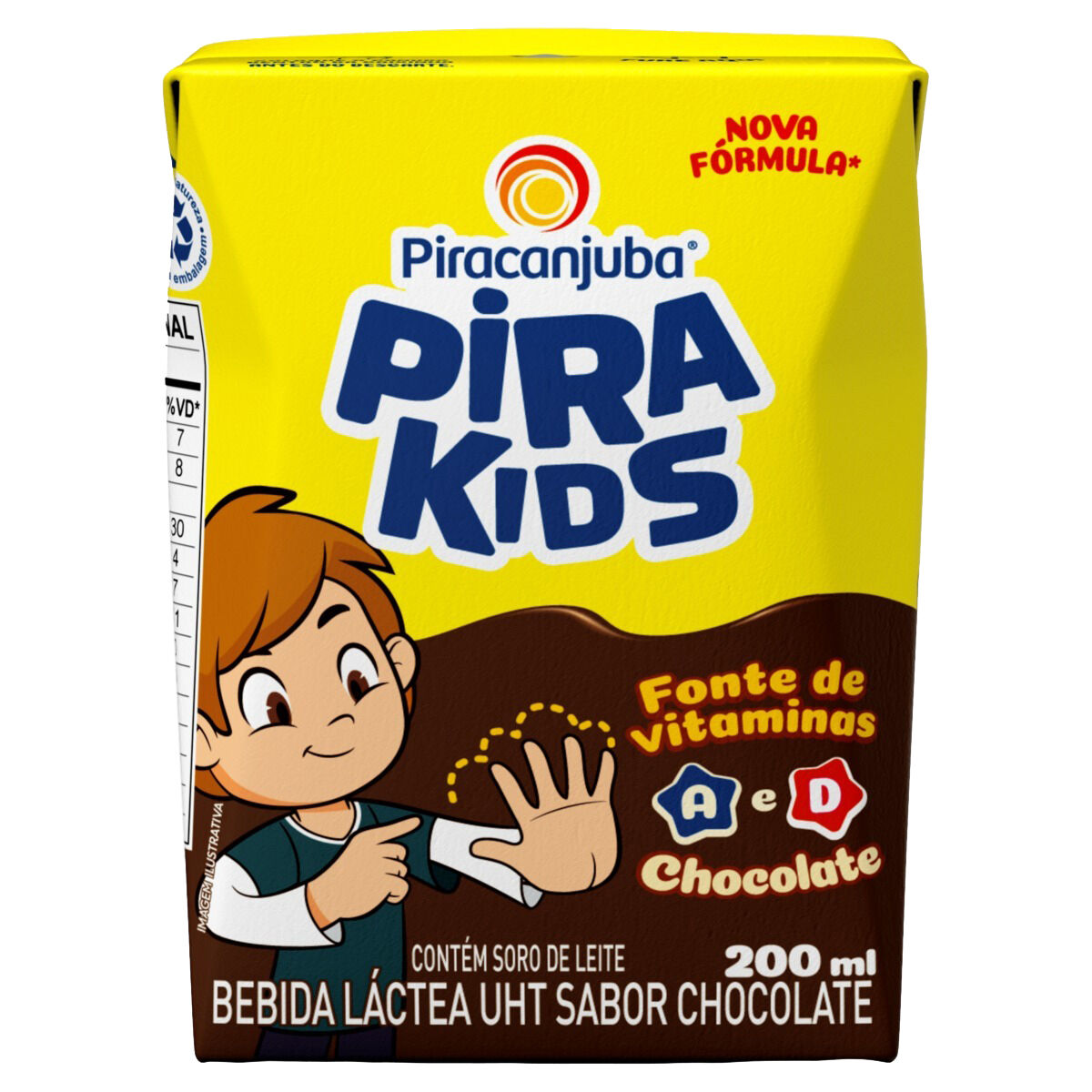 Bebida L&aacute;ctea UHT Chocolate Piracanjuba Pirakids Caixa 200ml&nbsp;
