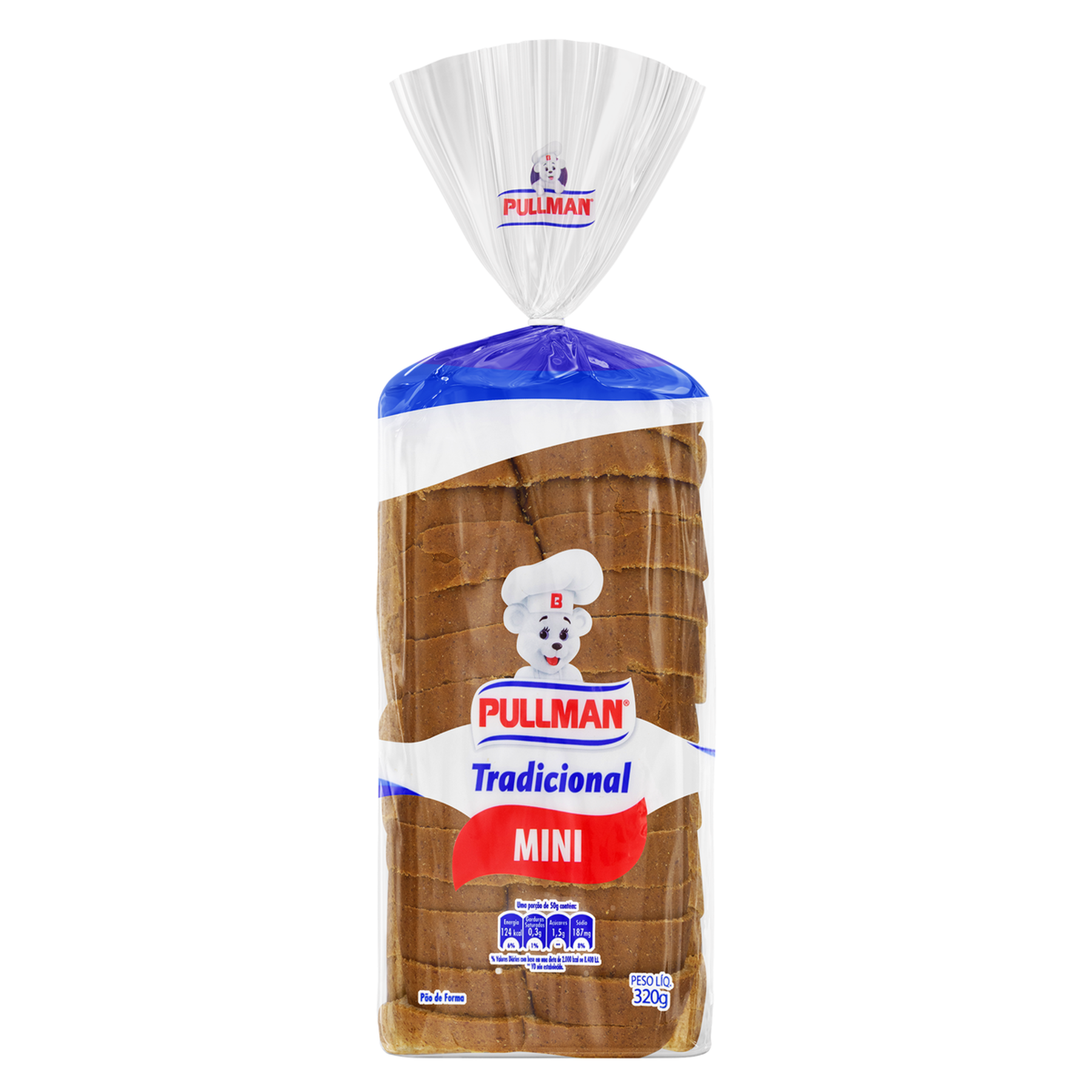 Mini Pão de Forma Tradicional Pullman Pacote 320g