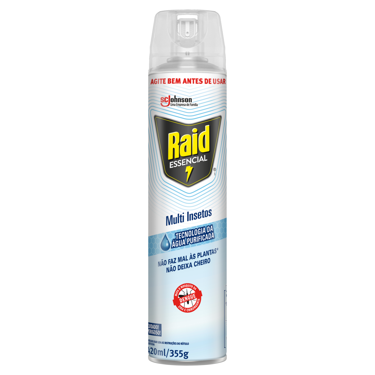 Inseticida Aerossol Multi-Insetos Raid Essencial Frasco 420ml Spray