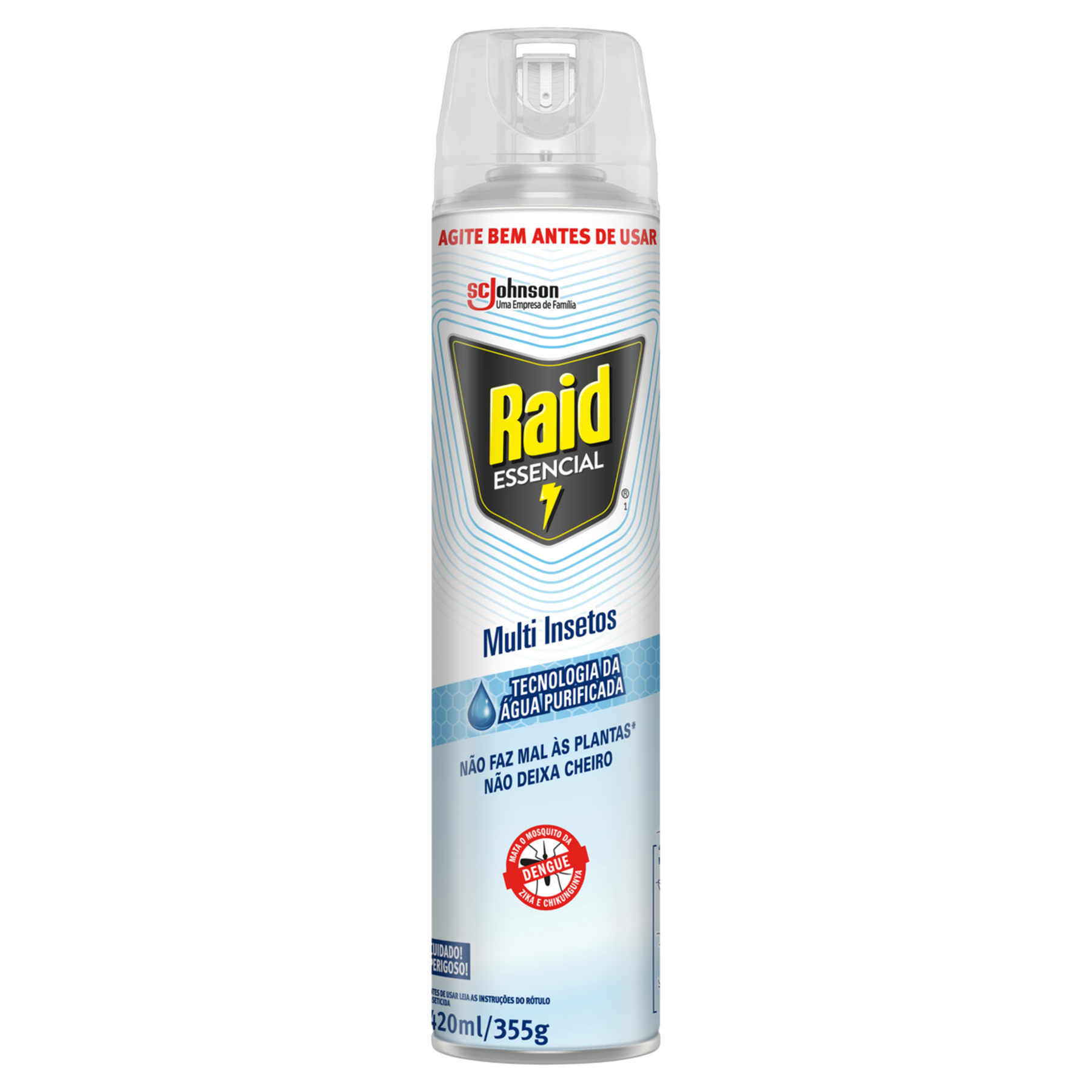 Inseticida Aerossol Multi-Insetos Raid Essencial Frasco 420ml Spray