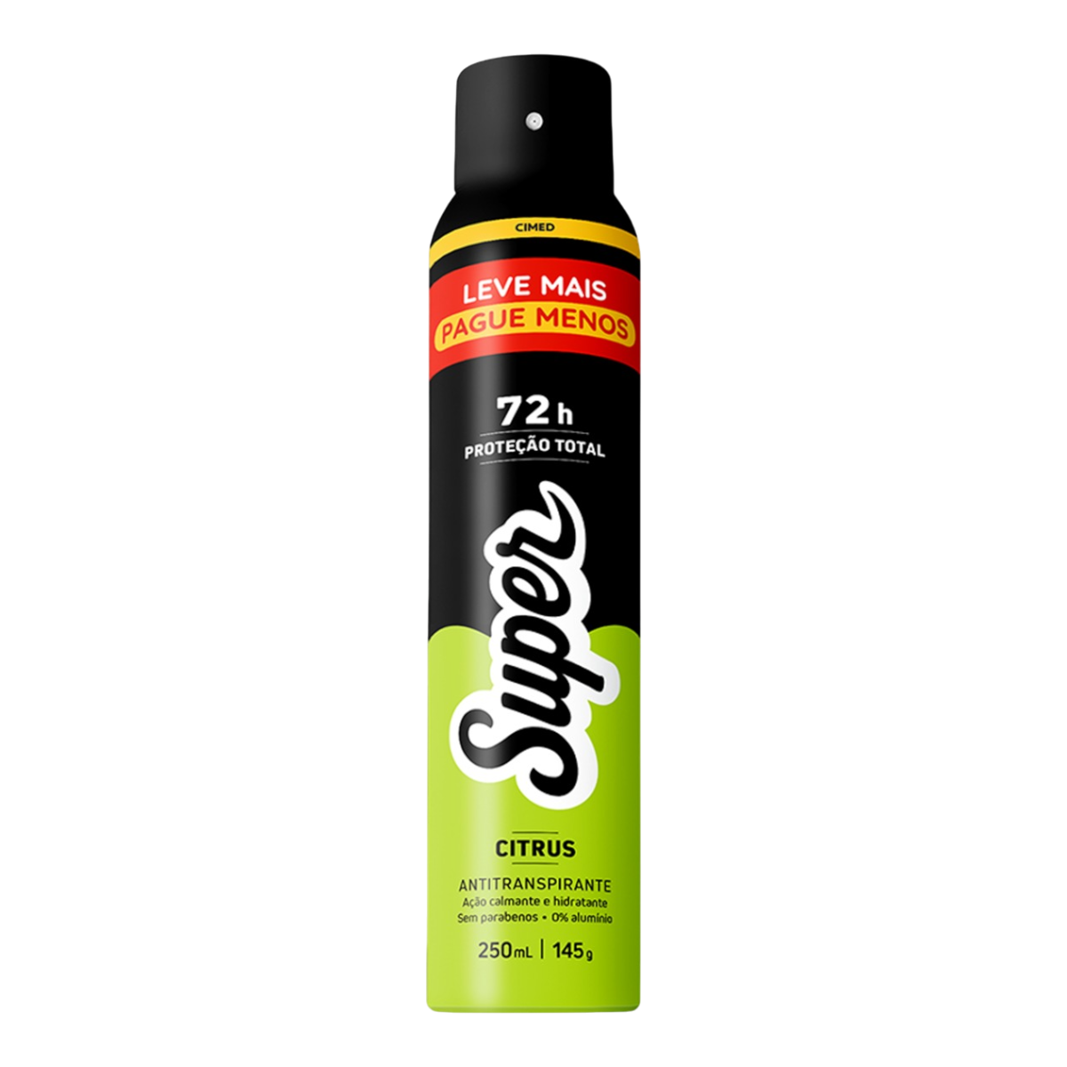 Antitranspirante Aerossol Citrus Super Spray 250ml - Embalagem Leve Mais Pague Menos