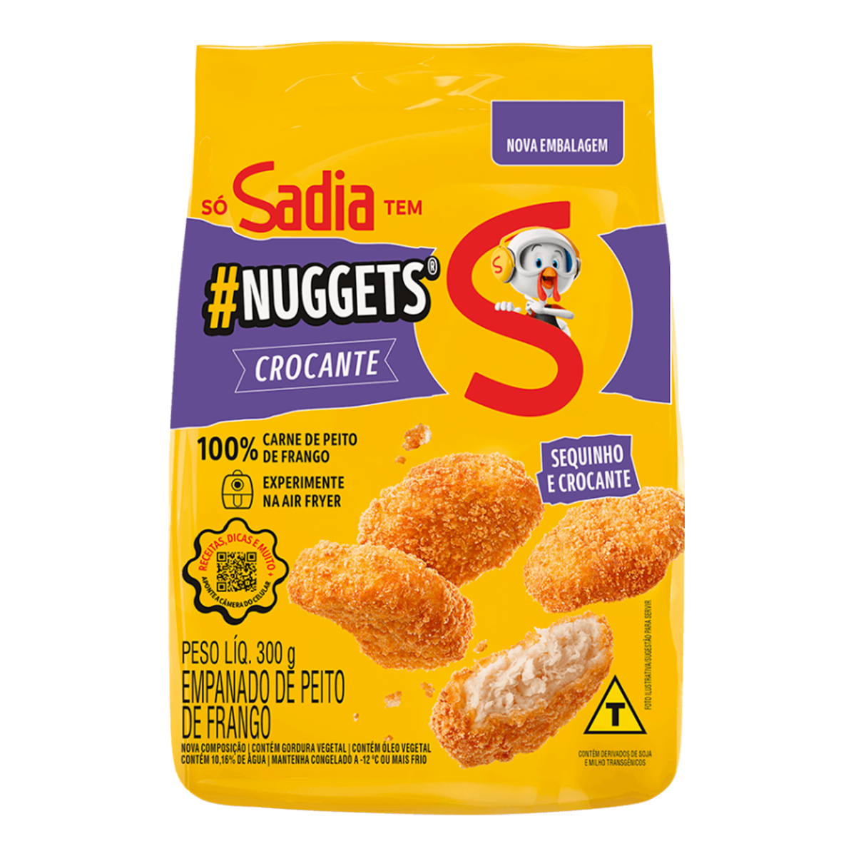 Empanado de Frango Nuggets Crocante Sadia Pacote 300g