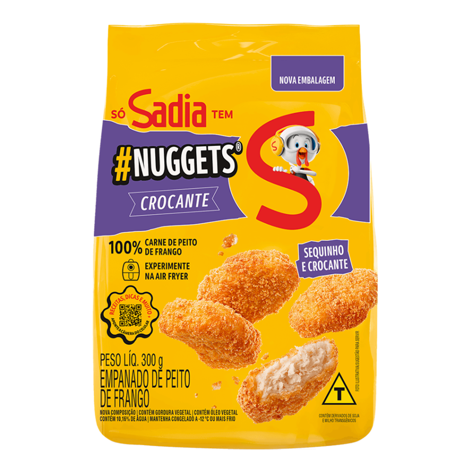 Empanado de Frango Nuggets Crocante Sadia Pacote 300g