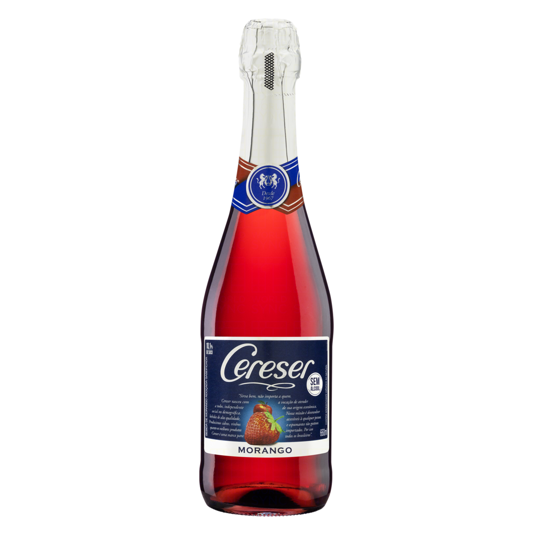 Bebida Zero Álcool Morango Cereser Garrafa 660ml